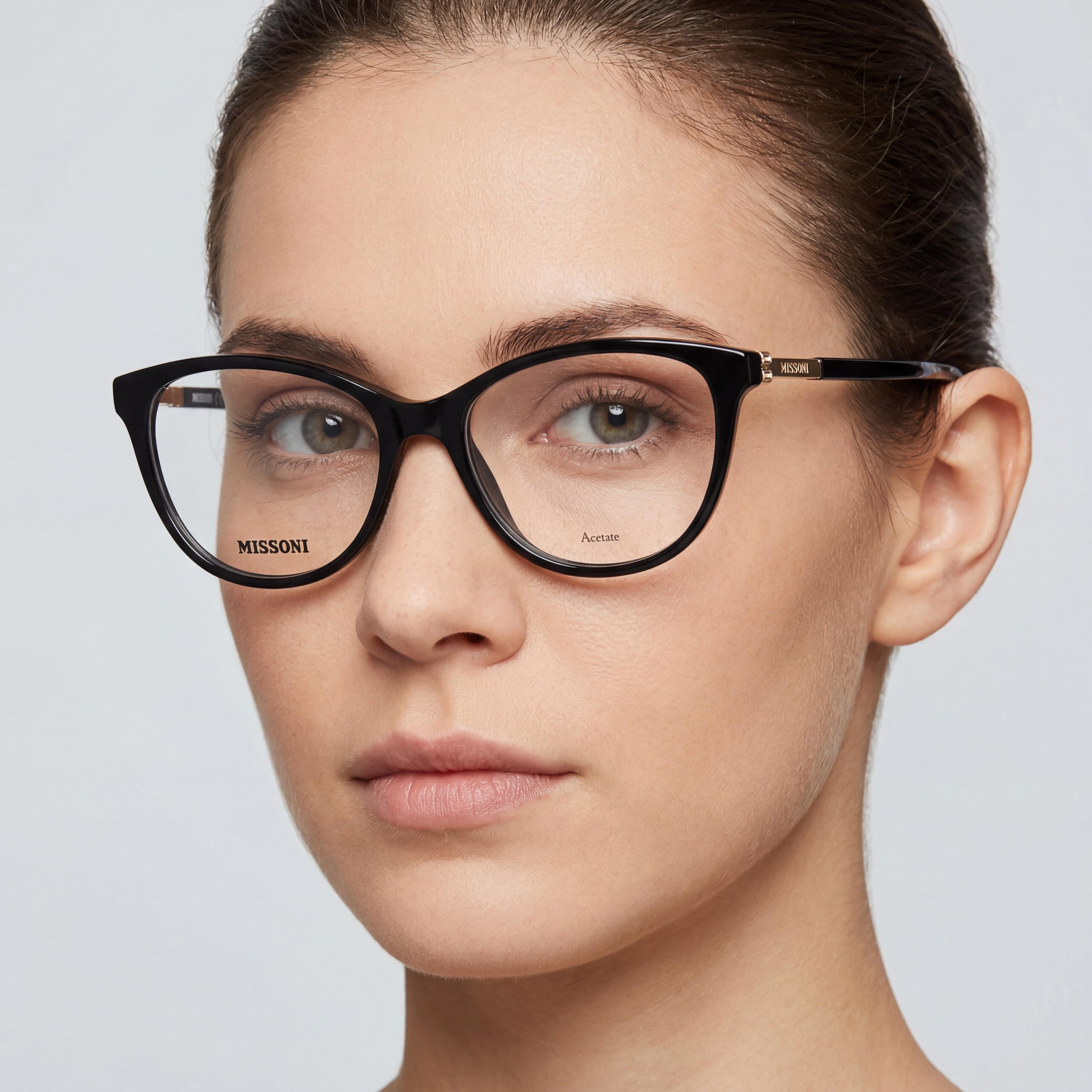 M Missoni Casual Women's Acetate Frame Eyeglasses with 54mm Lens Width, 16mm Bridge Width, and 145mm Temple Length, Photo 4