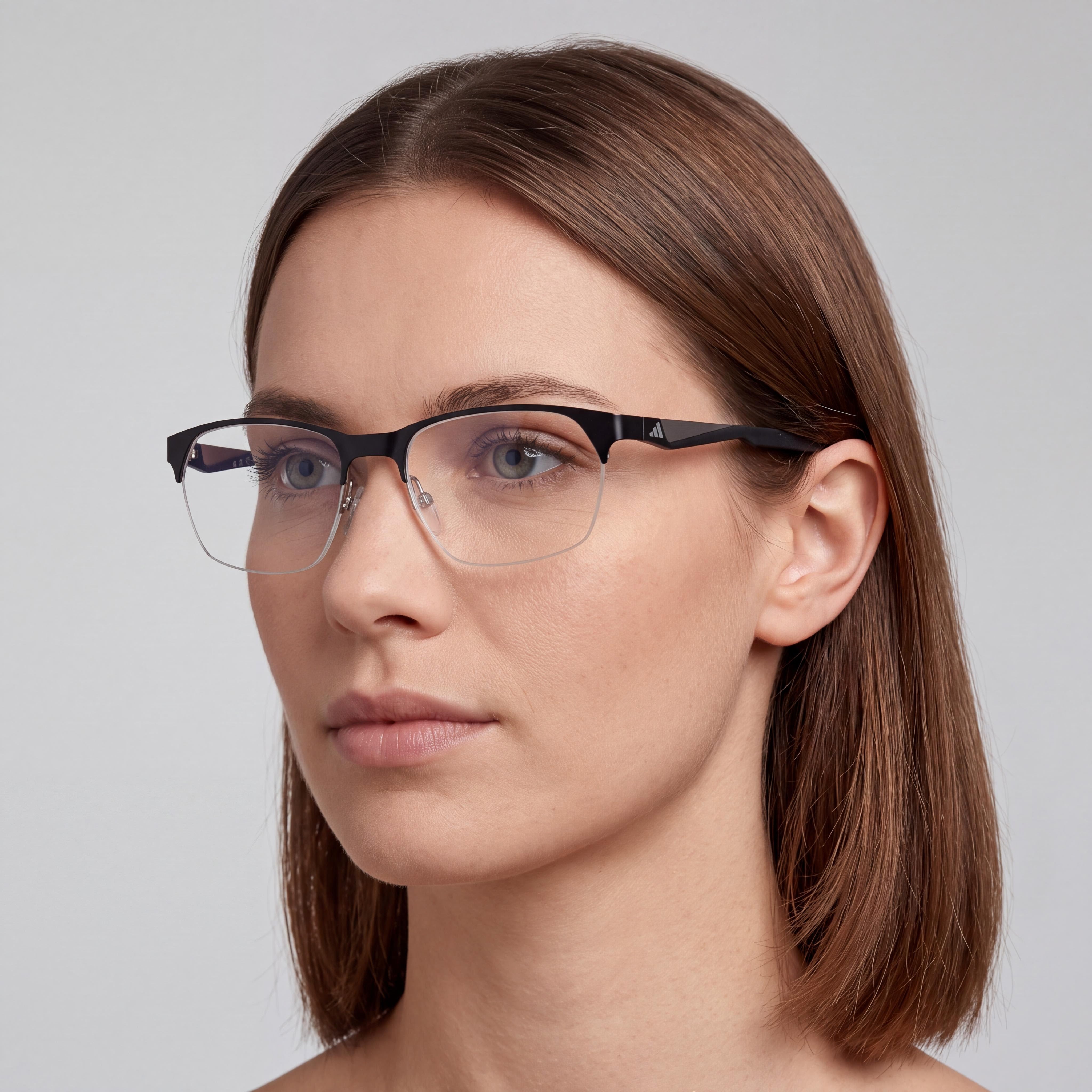 Gafas de montura de plástico para mujer adidas MODERNO en color gris plomo brillante y azul mate con lentes de policarbonato - 56 mm, Photo 4
