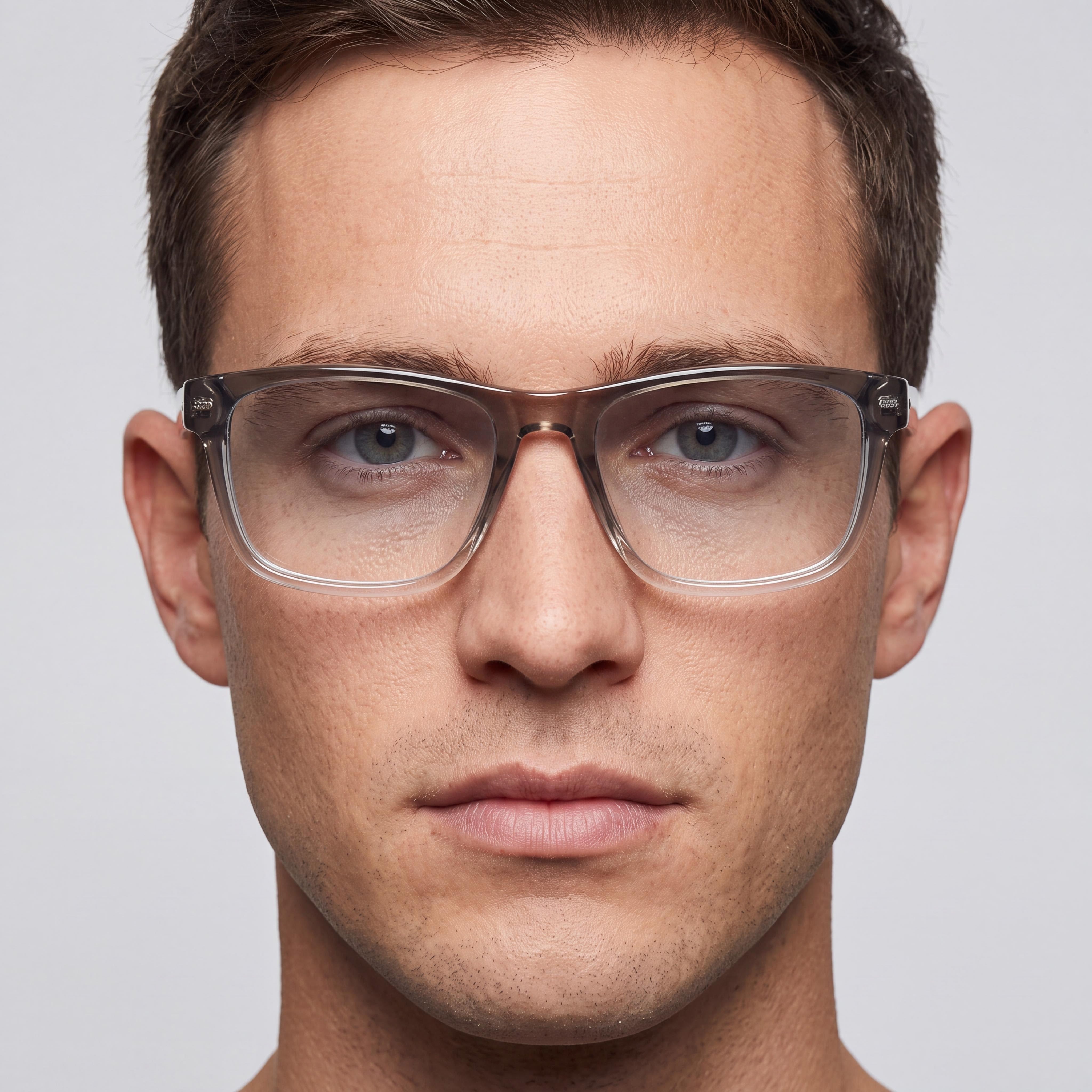 Boss 1354/U Unisex Grey Crystal Plastic Frame Eyeglasses with Polycarbonate Lenses 55-18-145, Photo 5