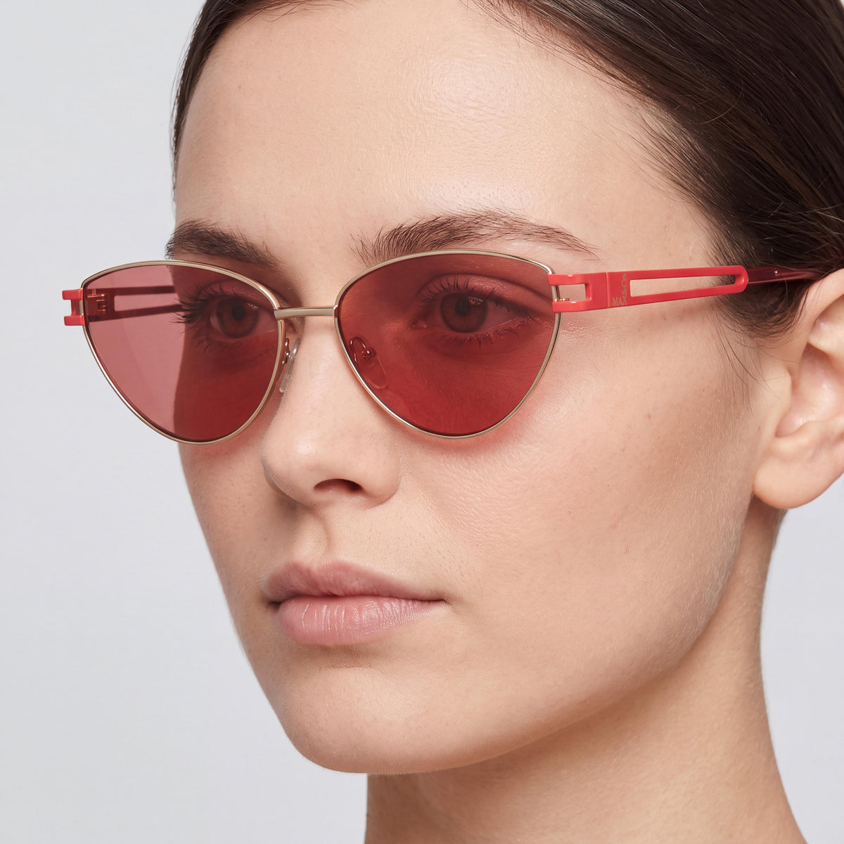 Max&Co. Casual Women's Sunglasses, Metal Frame in Rose Gold with Grey Lenses, Size 56-14-140, Photo 5