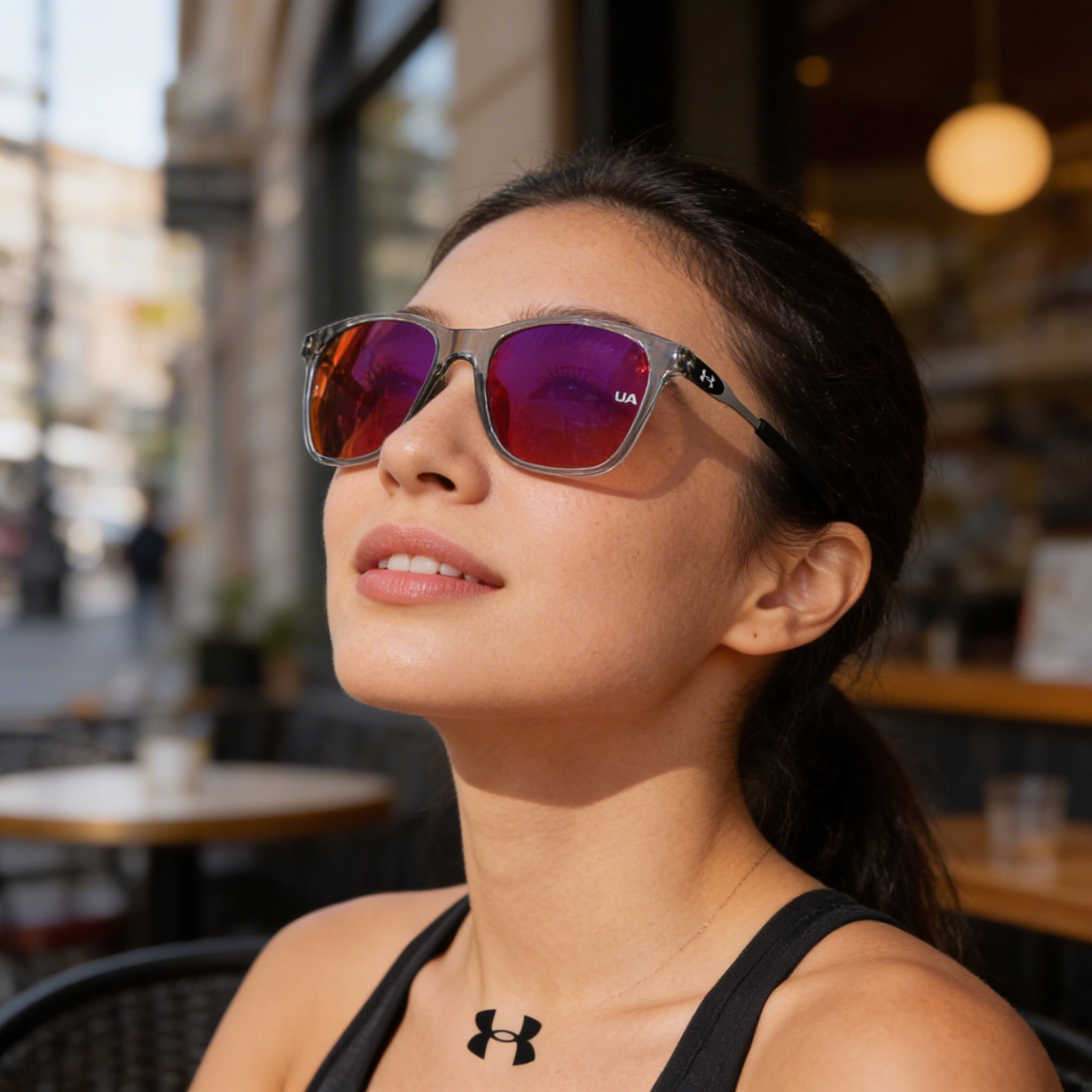 Under Armour Classic Women's Crystal Grey Polyamide Sunglasses with Crystal Grey Lenses UV Protection 54mm, Photo 4