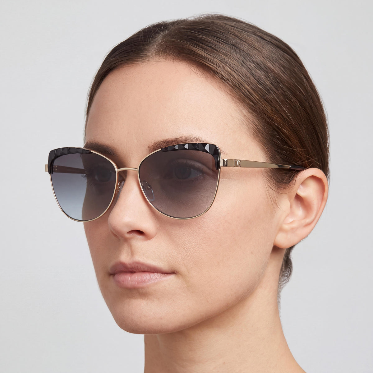Gafas de sol Michael Kors para mujer, estilo ojo de gato, con montura de acetato, lentes polarizadas degradadas en gris oscuro, 56-16-140, Photo 4