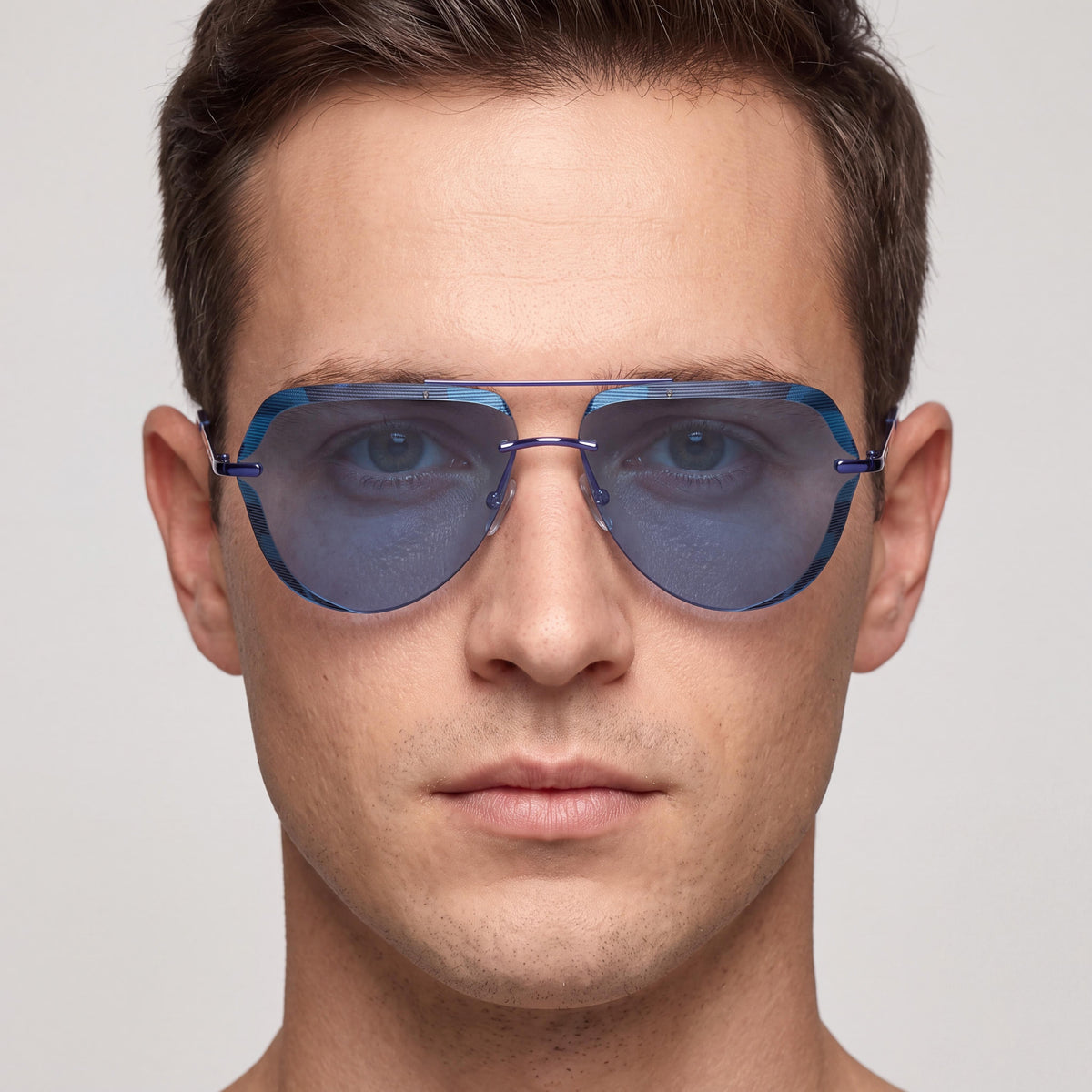 Gafas de sol para hombre adidas Originals Or0018, montura de acetato en azul brillante, lentes azules, protección UV, 63 mm, Photo 4