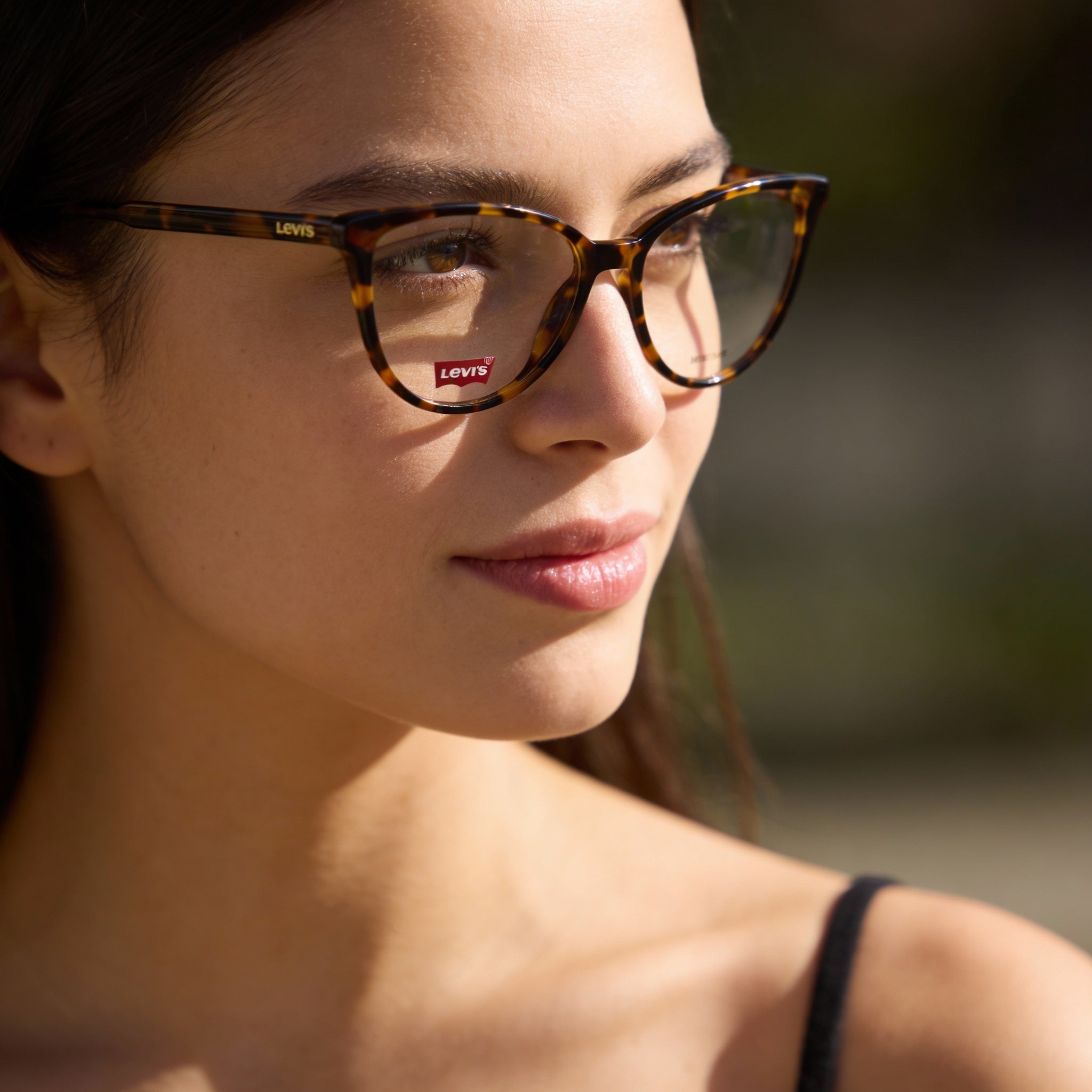 Levi's Model 1015 Cat Eye Women's Prescription Eyeglass Frames in Havana Plastic, 53mm, Photo 4