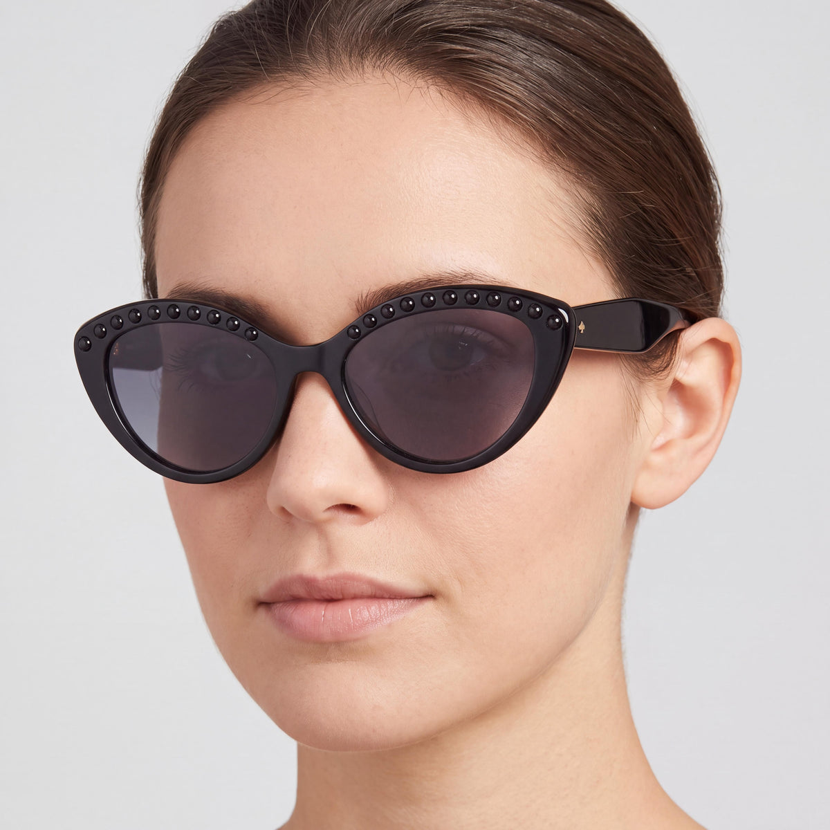kate spade new york Fashion Women’s Acetate Black Grey Frame Dark Grey Shaded Non-Polarized 55mm Sunglasses, Photo 3