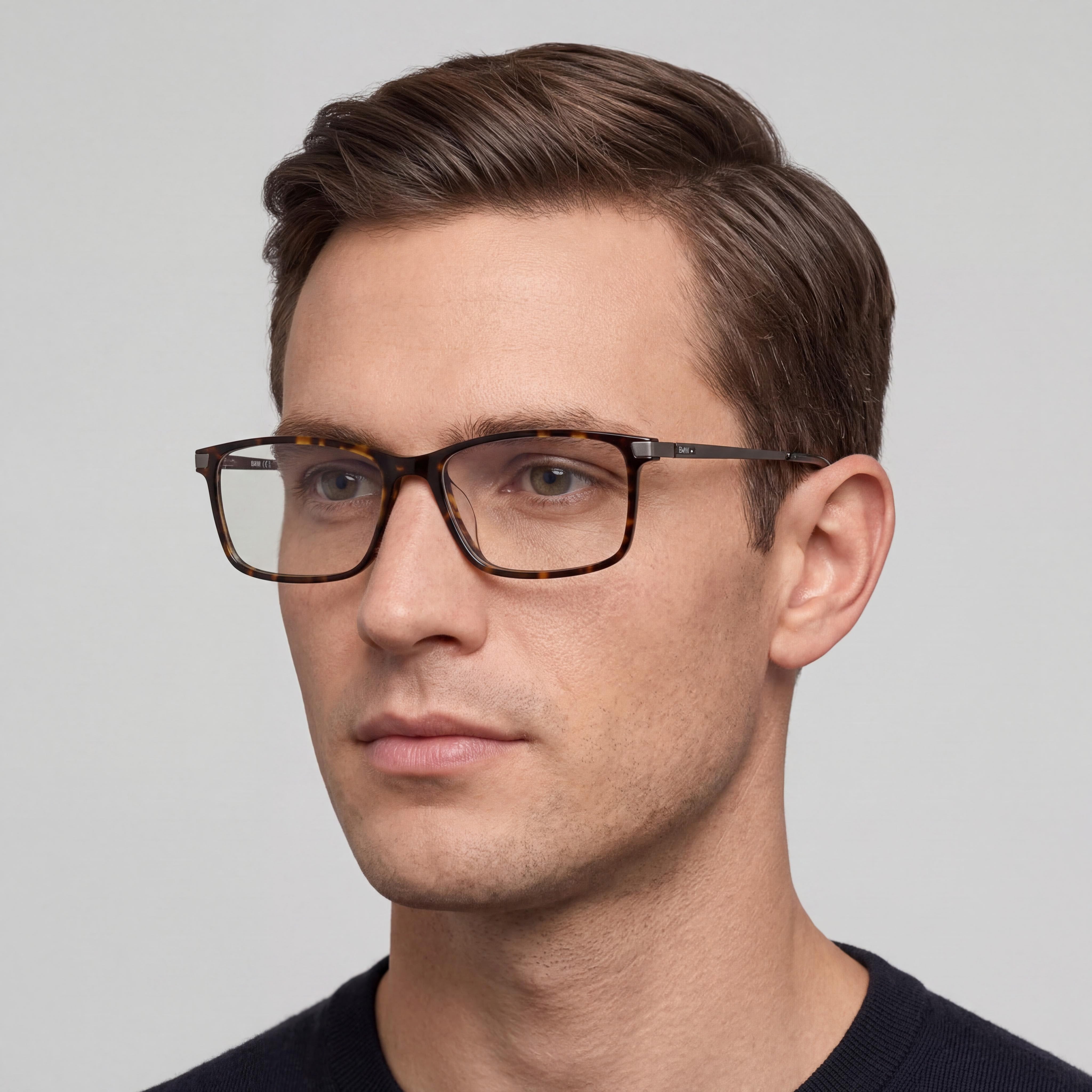 BMW Modern BW5073-H Unisex Dark Havana Optical Eyeglasses Frame 18mm Bridge 140mm Temples, Photo 5