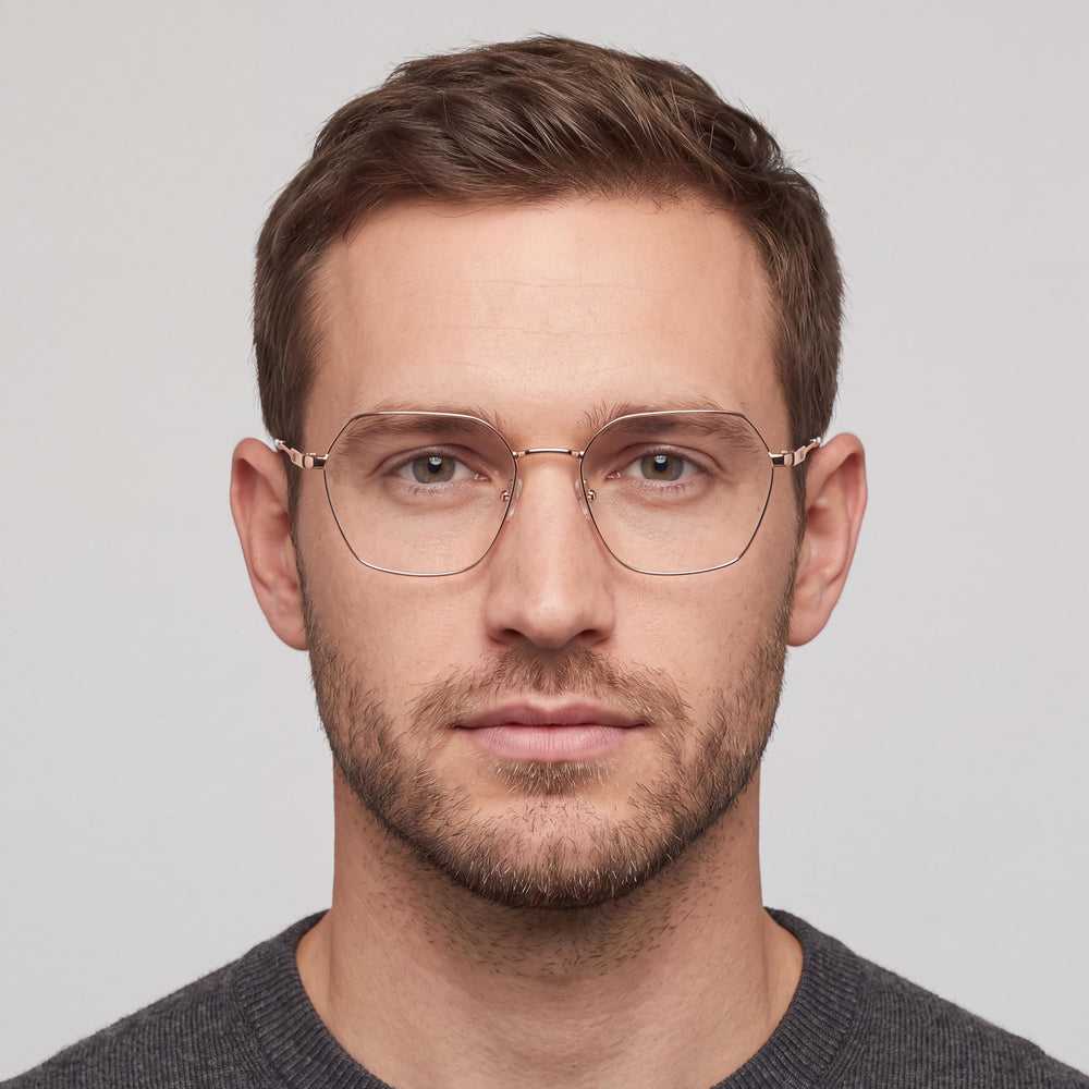 DKNY 1033 Men's Modern Rose Gold Metal Frame Polycarbonate Rose Gold Lenses 51mm Sunglasses
