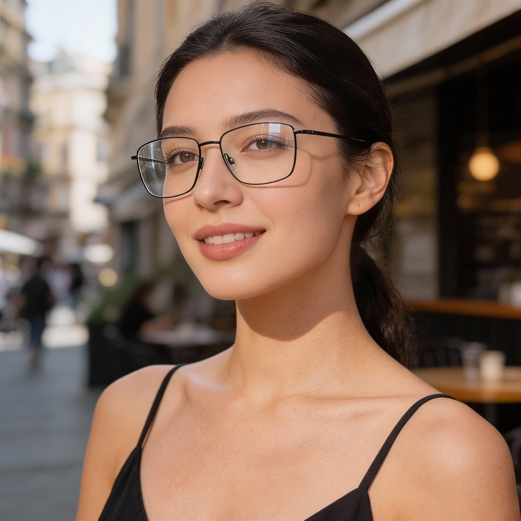 Pierre Cardin P.C. 6868 Unisex Titanium Frame in Matt Black, Rectangular Style, Polycarbonate Lenses, Size 58mm, Photo 5