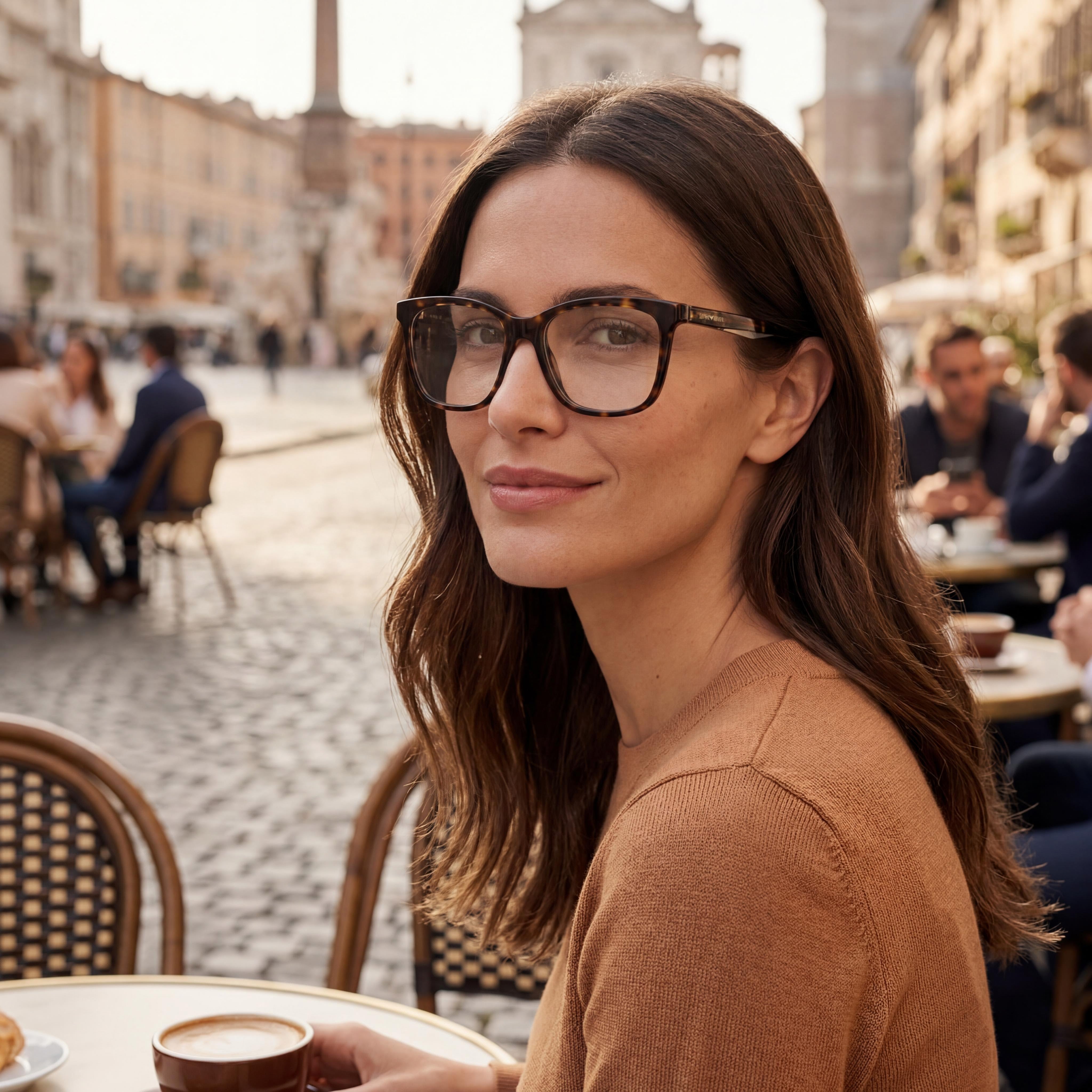 Emporio Armani Ea3228 Women's Shiny Havana Acetate Optical Frame, 53mm Lens, 16mm Bridge, 140mm Temple, Photo 4