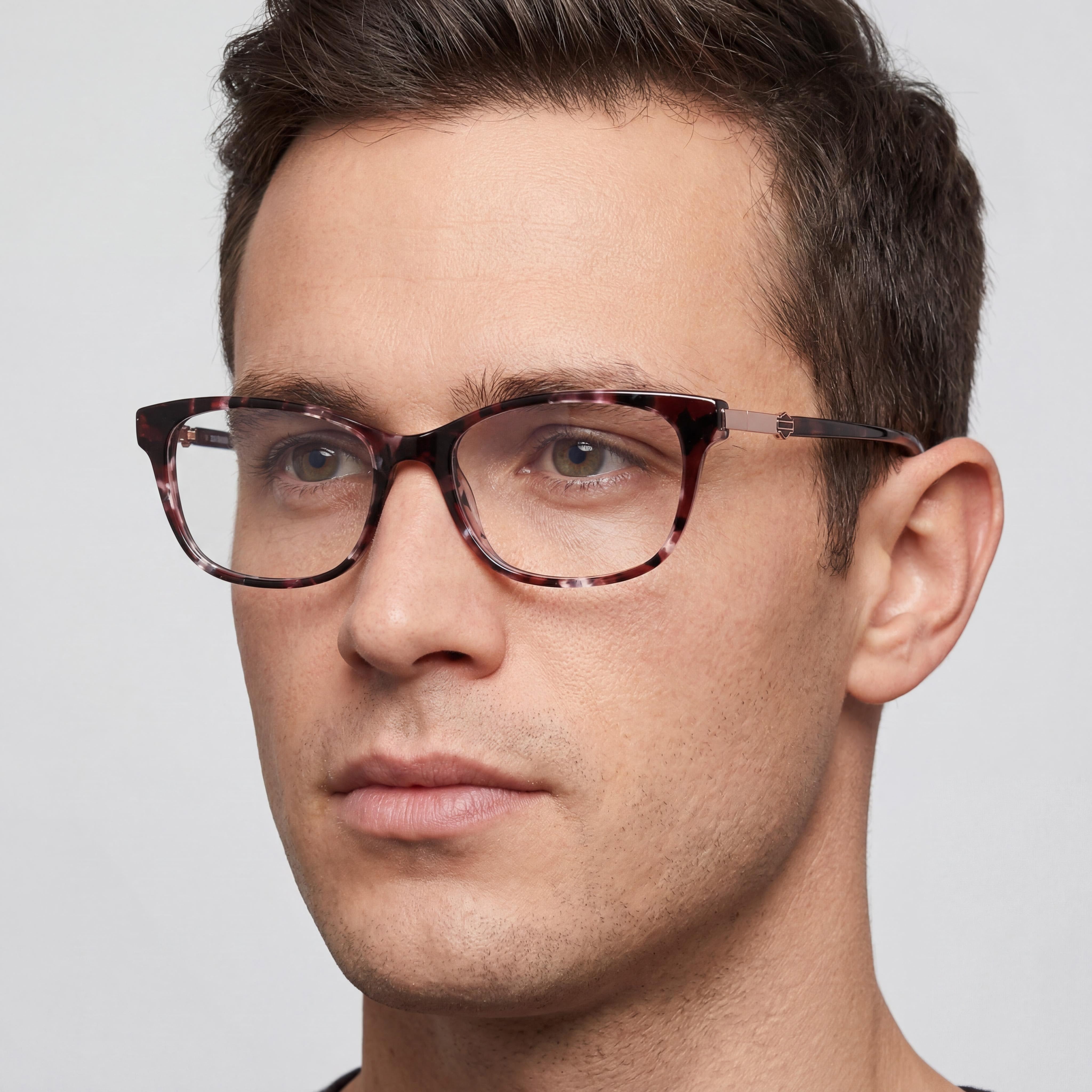 Gafas graduadas Harley-Davidson para hombre, color marrón, con lentes transparentes de demostración, aptas para prescripción médica, longitud de patilla de 140 mm, Photo 4