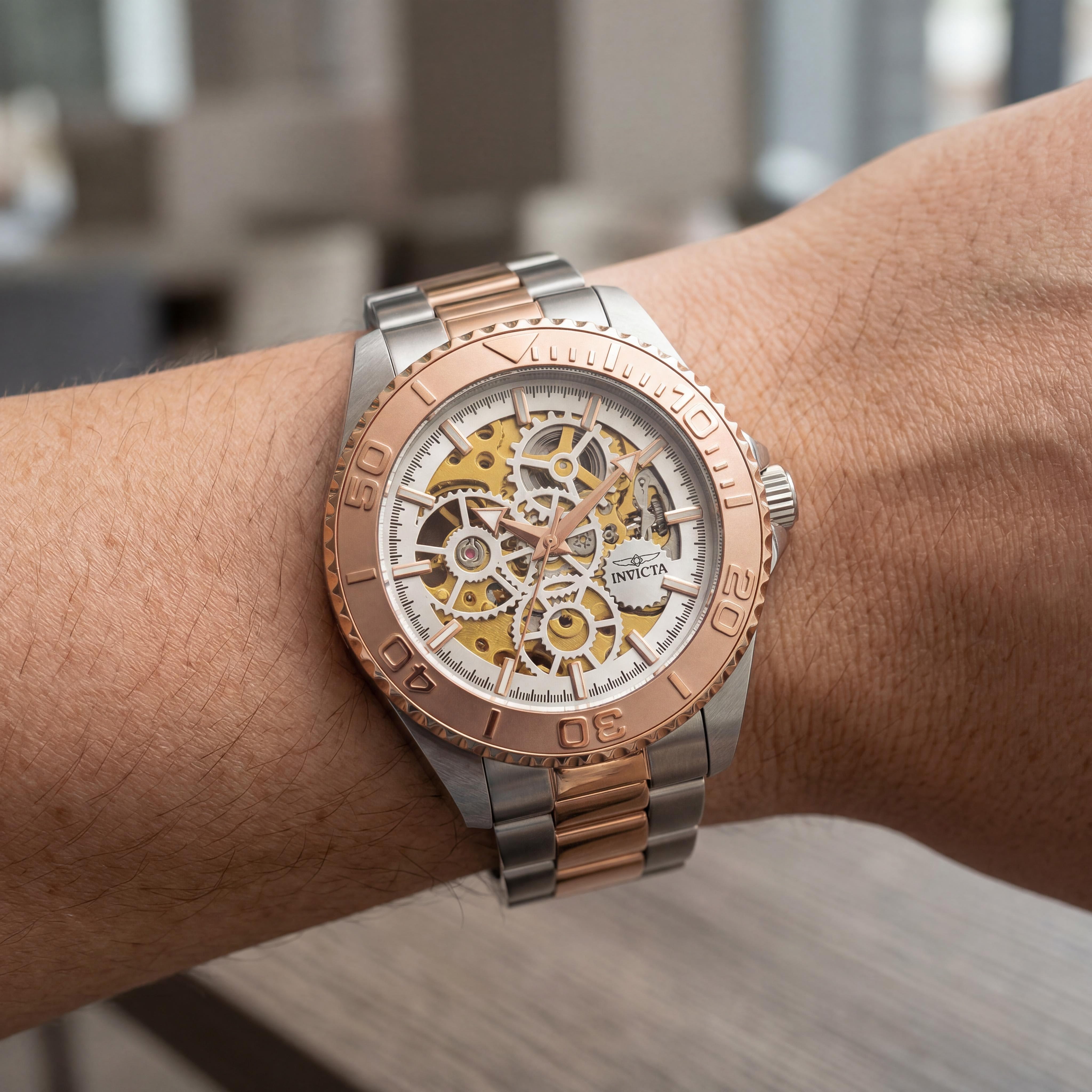 Invicta Objet D Art 69763 Reloj automático unisex con esfera plateada y caja de acero inoxidable, 43 mm, Photo 4
