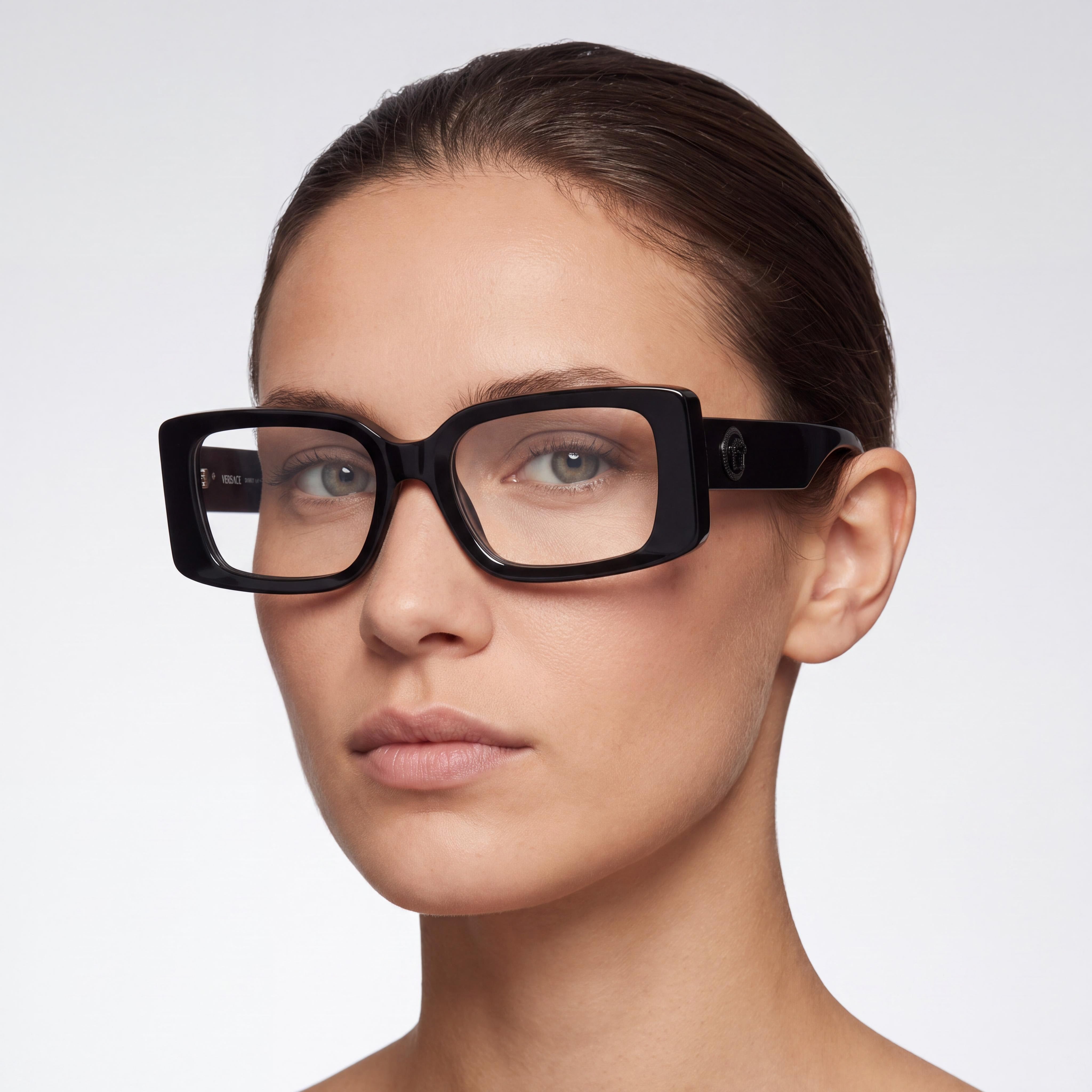 Versace Ve 3362u Women's Black Polycarbonate Eyeglasses 53mm, Photo 5