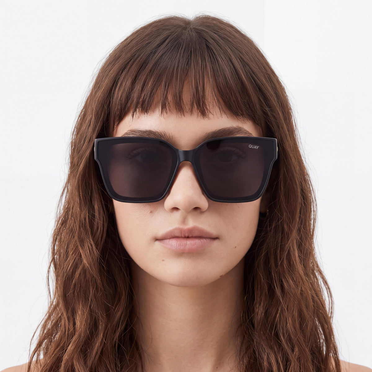 QUAY AUSTRALIA Drive in Unisex Black Injection Frame Square Sunglasses UV Protection 66mm, Photo 5