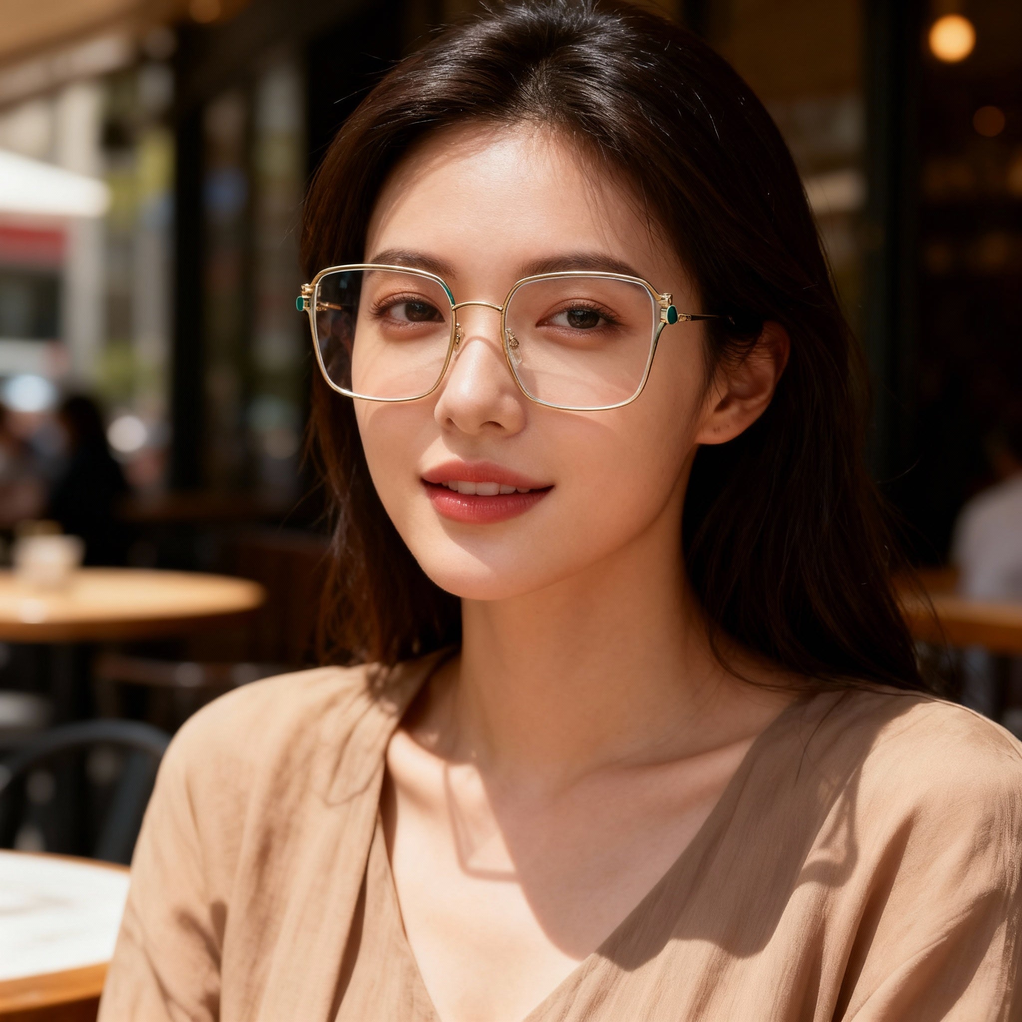 Chopard VCHG29S Women's Casual Metal Optical Frame, Light Gold, Non-Polarized Demo Lenses, 53mm, Photo 6