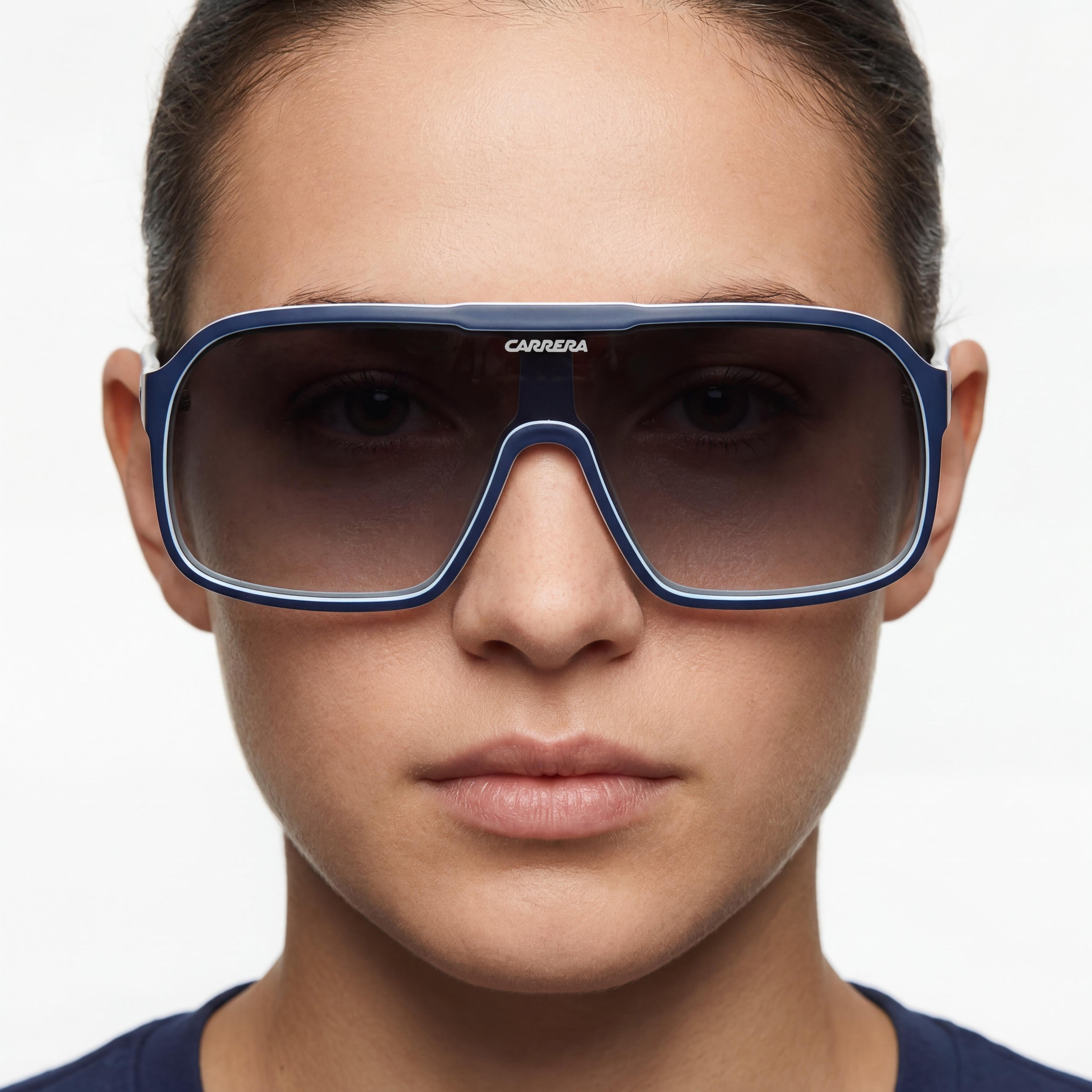 Gafas de sol Carrera Carrera 1046/S unisex, azul, blanco y gris, con protección UV de propionato inyectado, no polarizadas, 99 mm, Photo 4