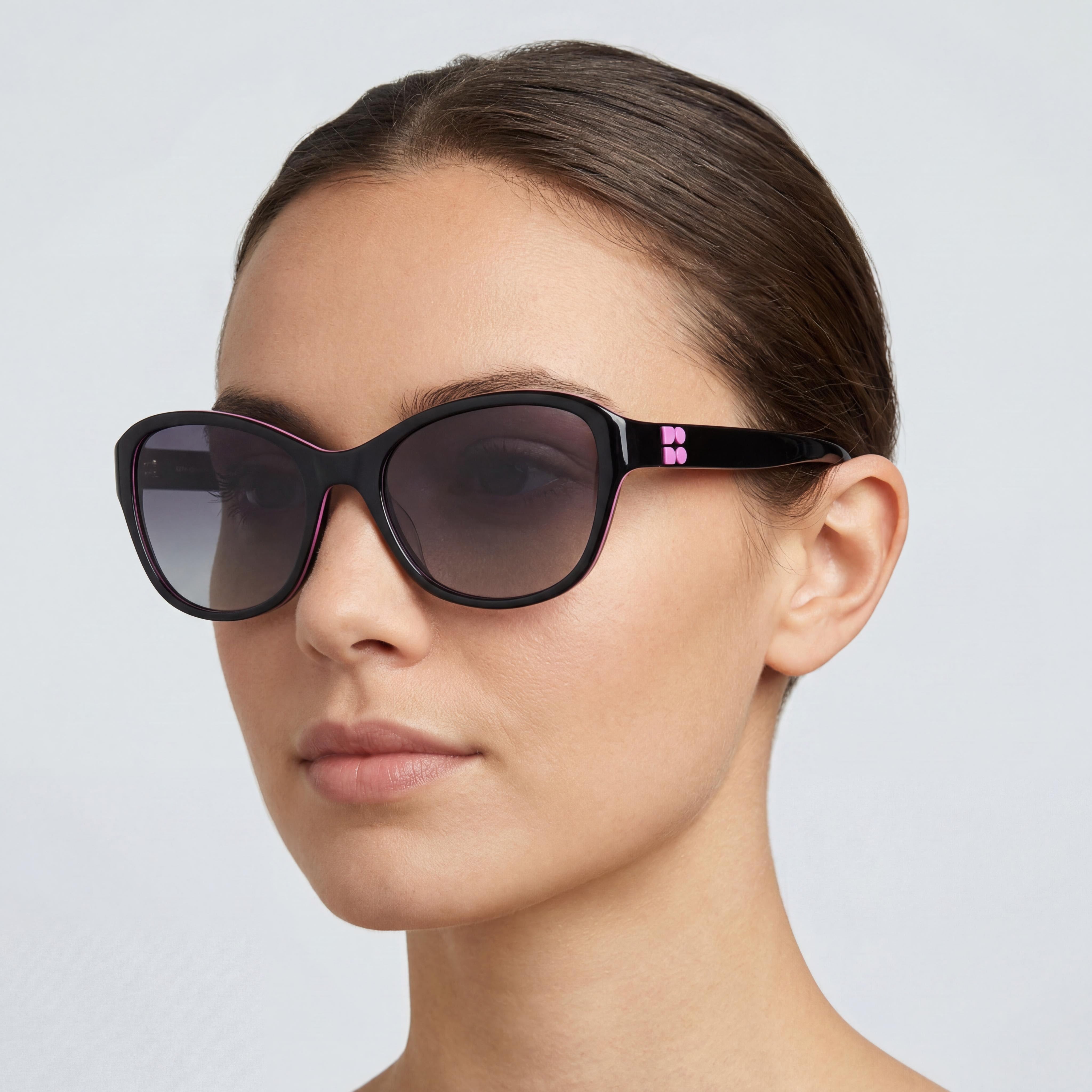 Kate spade new york Golda/G/S Women's Black Eco Acetate Grey Shaded Polarized Sunglasses 56-20-135, Photo 4