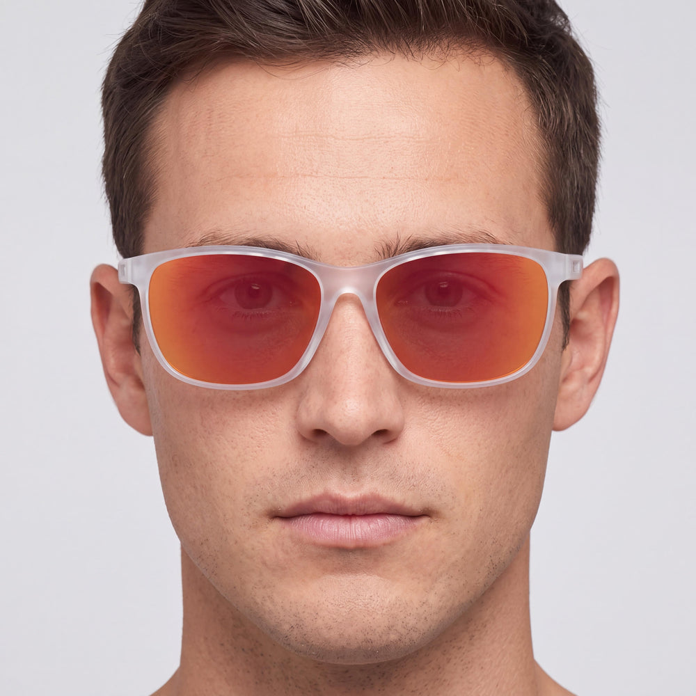 adidas Casual Men's Plastic Crystal Brown Mirror Frame Brown Mirror Lenses UV 400 Sunglasses 62mm