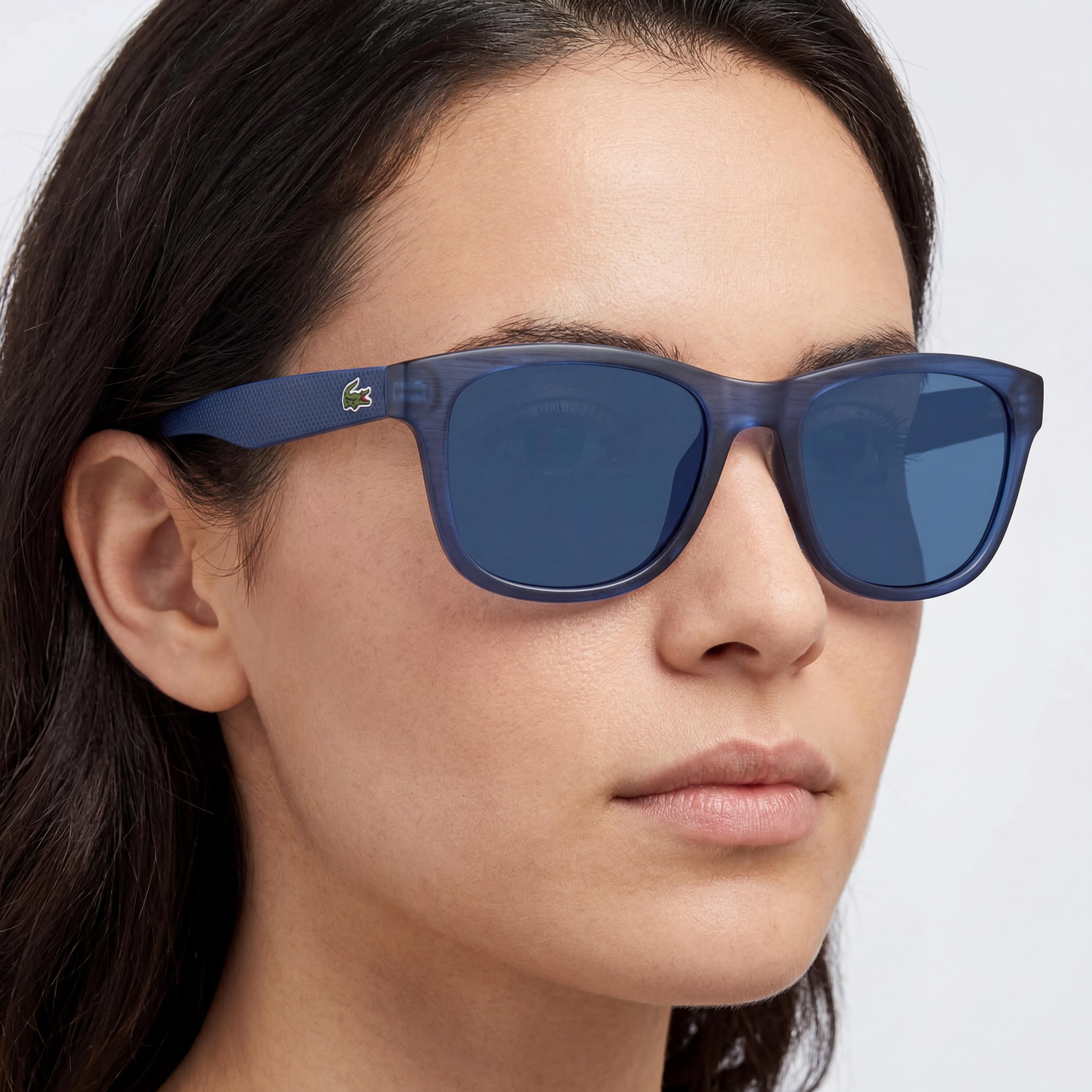 Gafas de sol Lacoste Classic para mujer, montura de plástico azul, sin polarizar, con protección UV, talla 52-18-140, Photo 5