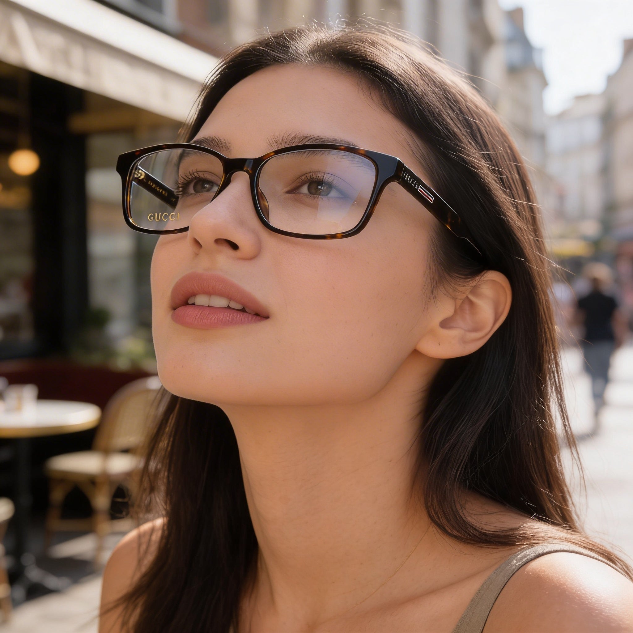 Gucci Gg0826o-005 Unisex Havana Plastic Frame Eyeglasses, Lens Width 55mm, Bridge 16mm, Temple 145mm, Photo 4