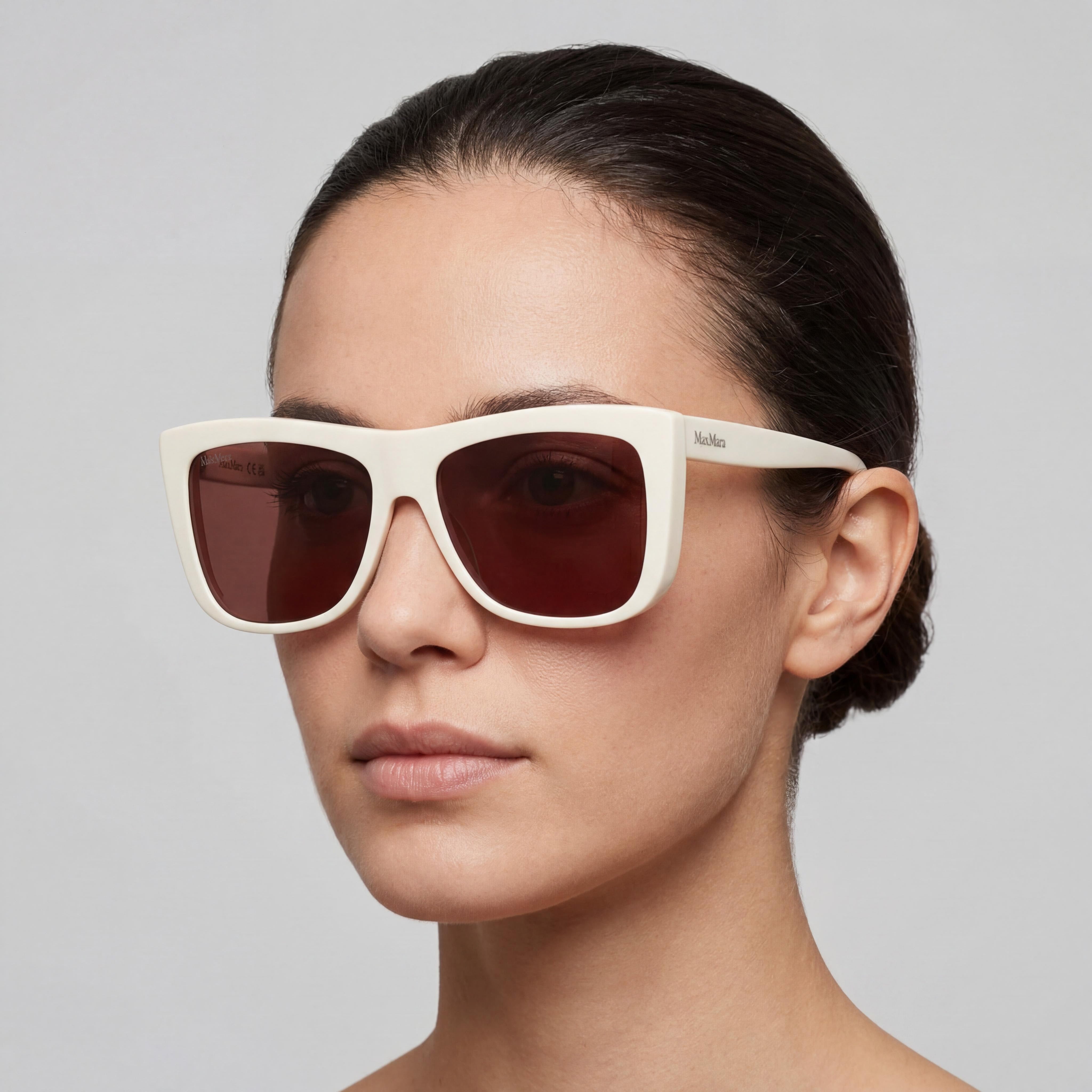 MaxMara Gold Rectangle Sunglasses for Women, Photo 3