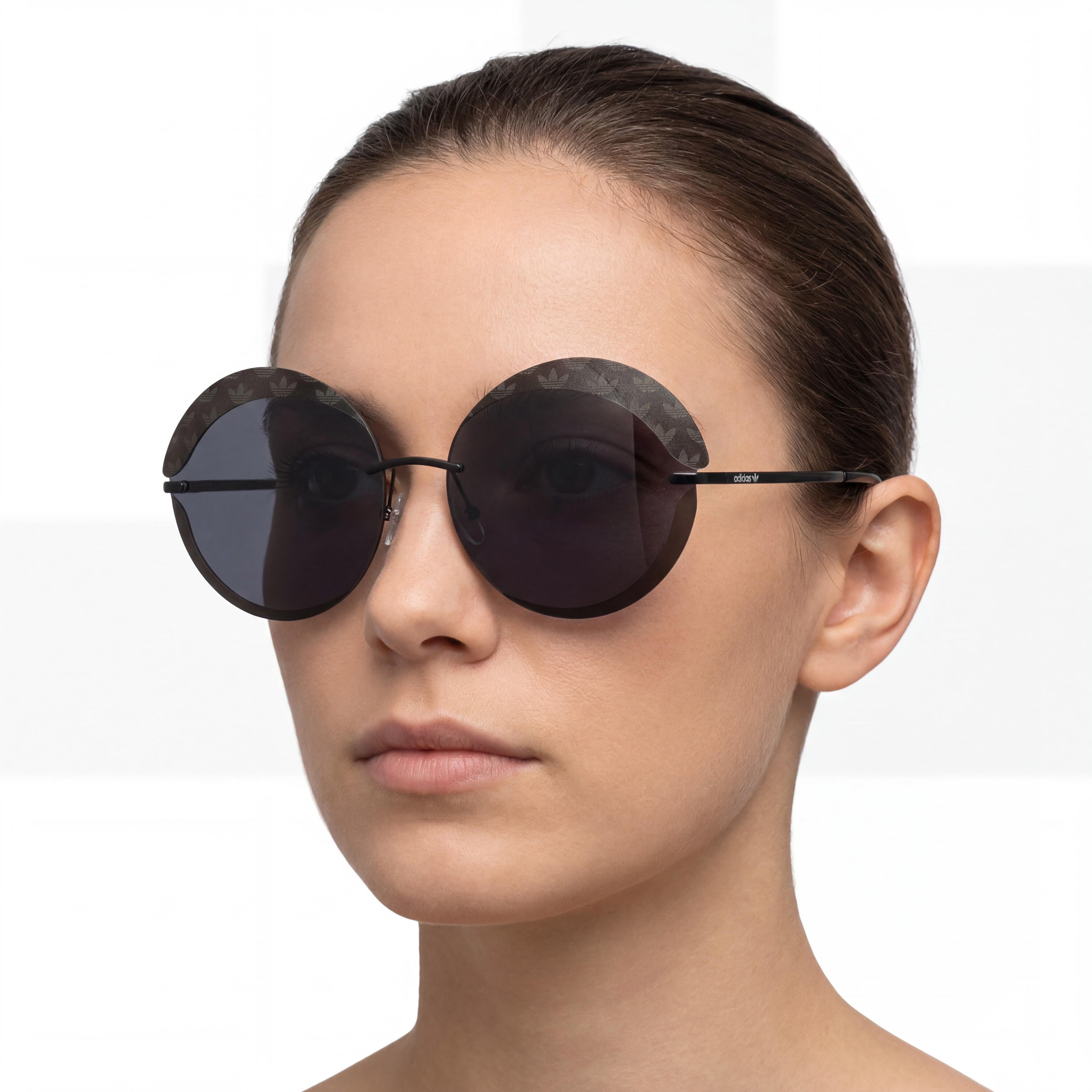 adidas Originals Contemporaneo Women's Black Metal Frame Sunglasses with Black Lenses, UV Protection, 67mm, Photo 4