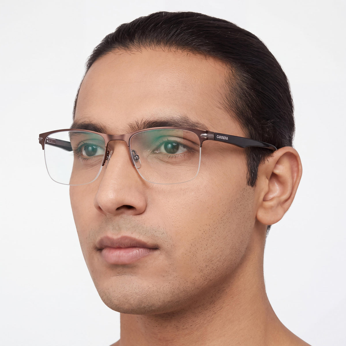 Gafas de sol Carrera 291 unisex con montura de acero de aleación en color marrón mate y lentes de policarbonato no polarizadas, ancho de lente 55 mm, Photo 4