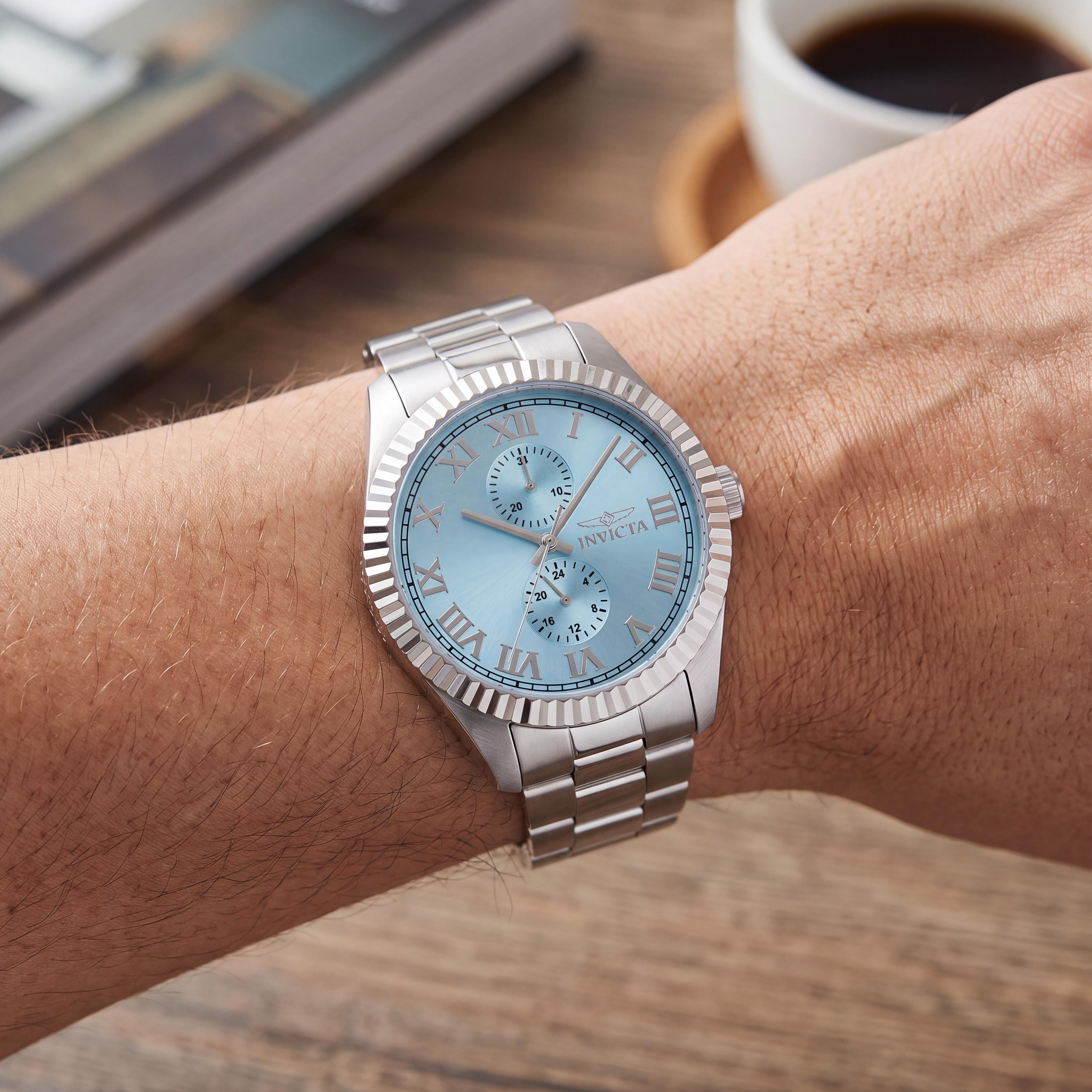 Invicta Specialty 48903 Reloj de Cuarzo Unisex de Acero Inoxidable con Esfera Azul 43mm, Photo 4