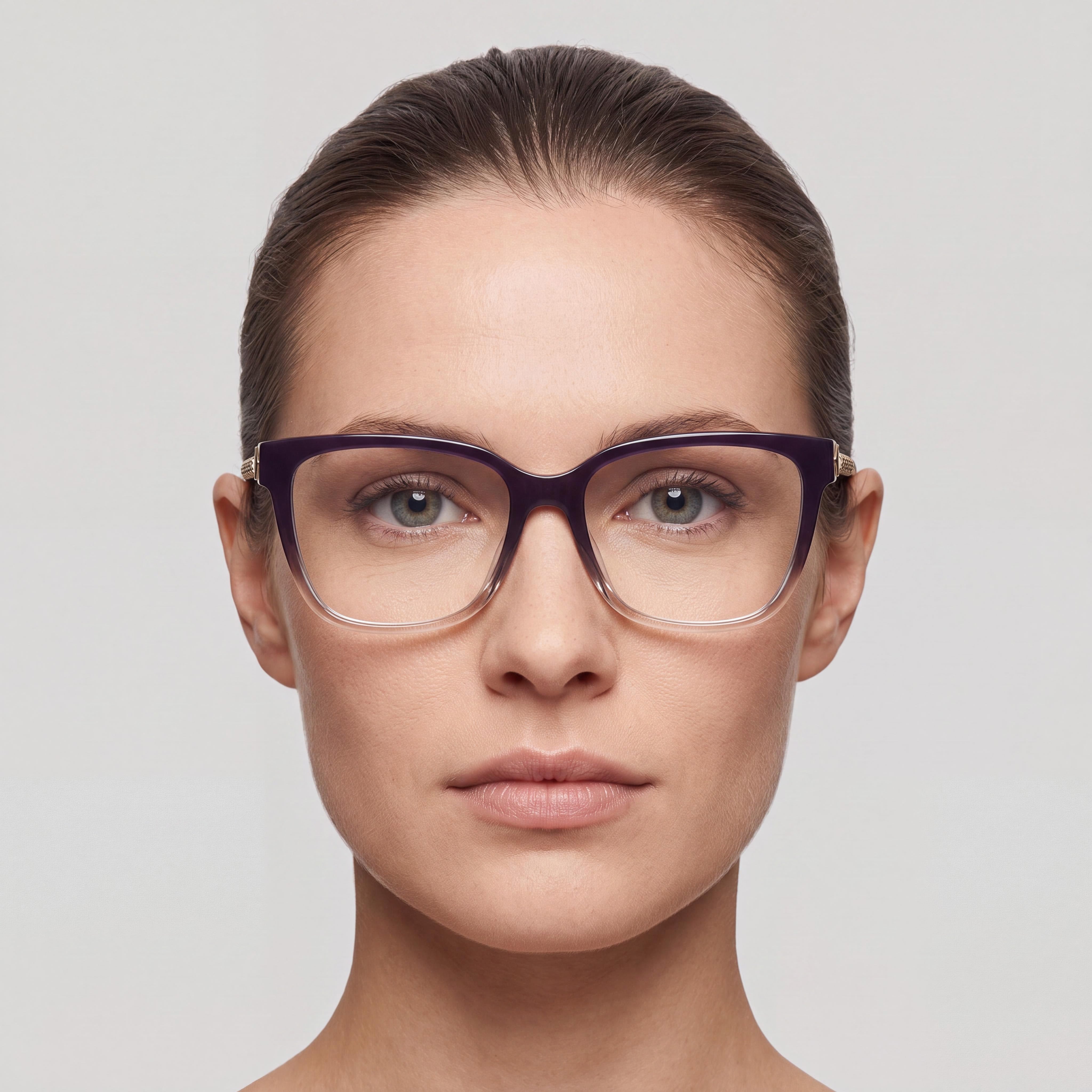 Chopard Casual VCH333W Women's Full Rim Square Violet Gold-Logo Acetate Metal Eyewear 55mm, Photo 5