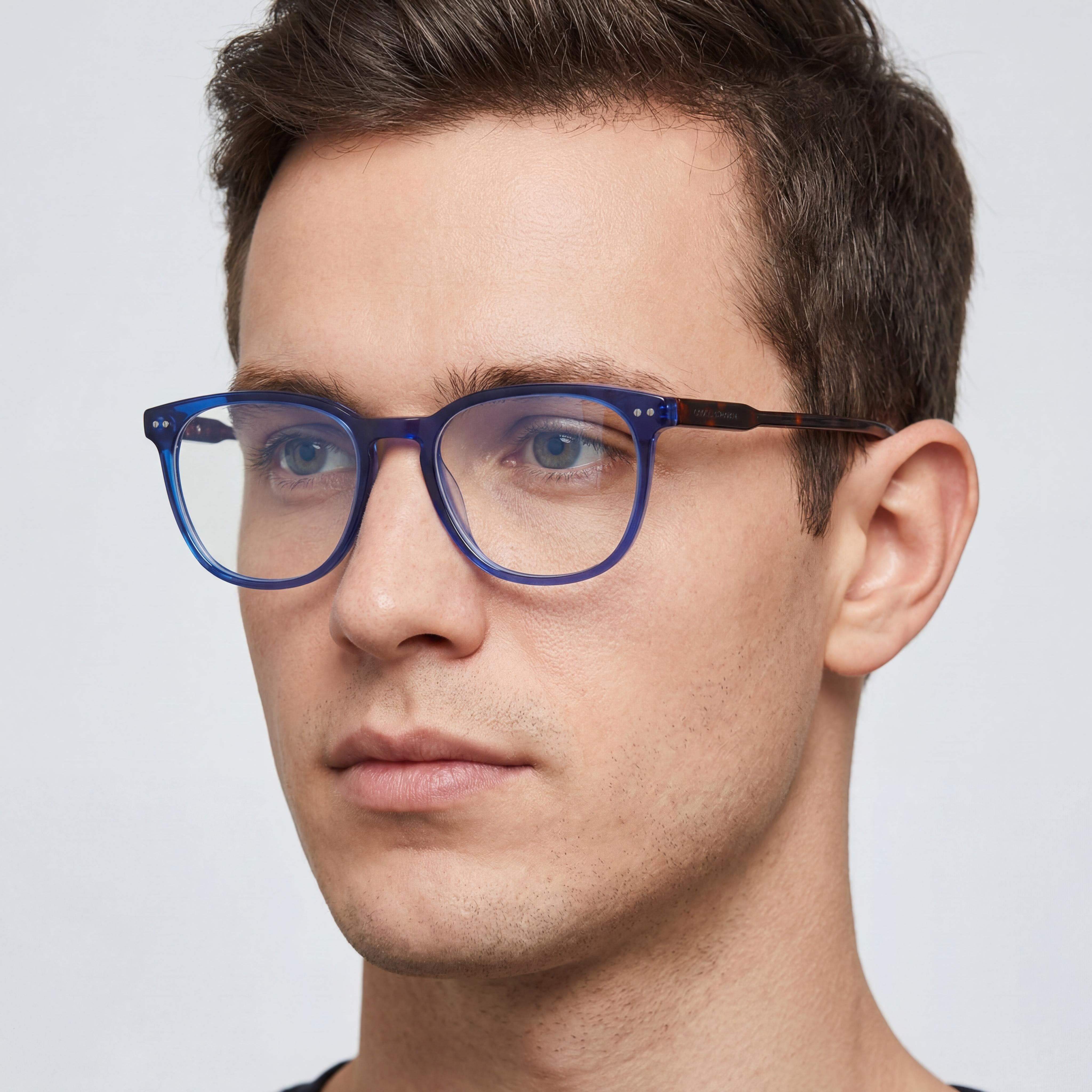 Lucky Brand D417 Men's Full Rim Round Navy Tortoise Plastic Frame Clear Lenses Eyeglasses 52-17, Photo 4