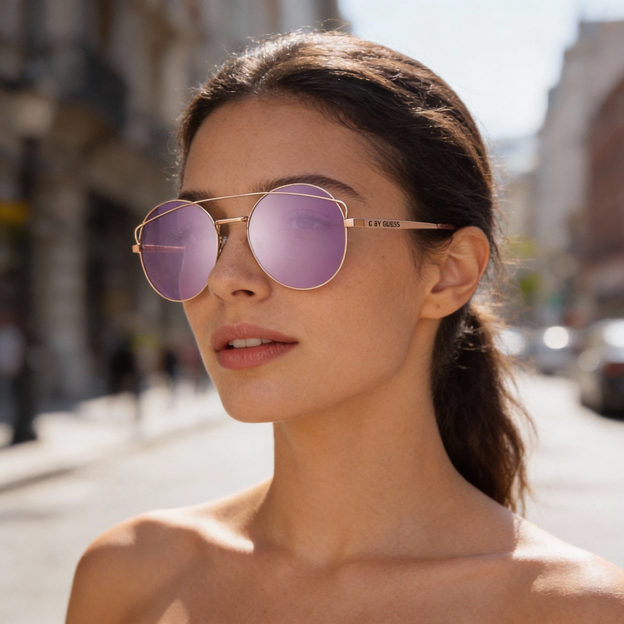 GUESS Classic Unisex Sunglasses, Multi-coloured Plastic Frame, Gray Non-Polarized UV Protected Lenses, Photo 6