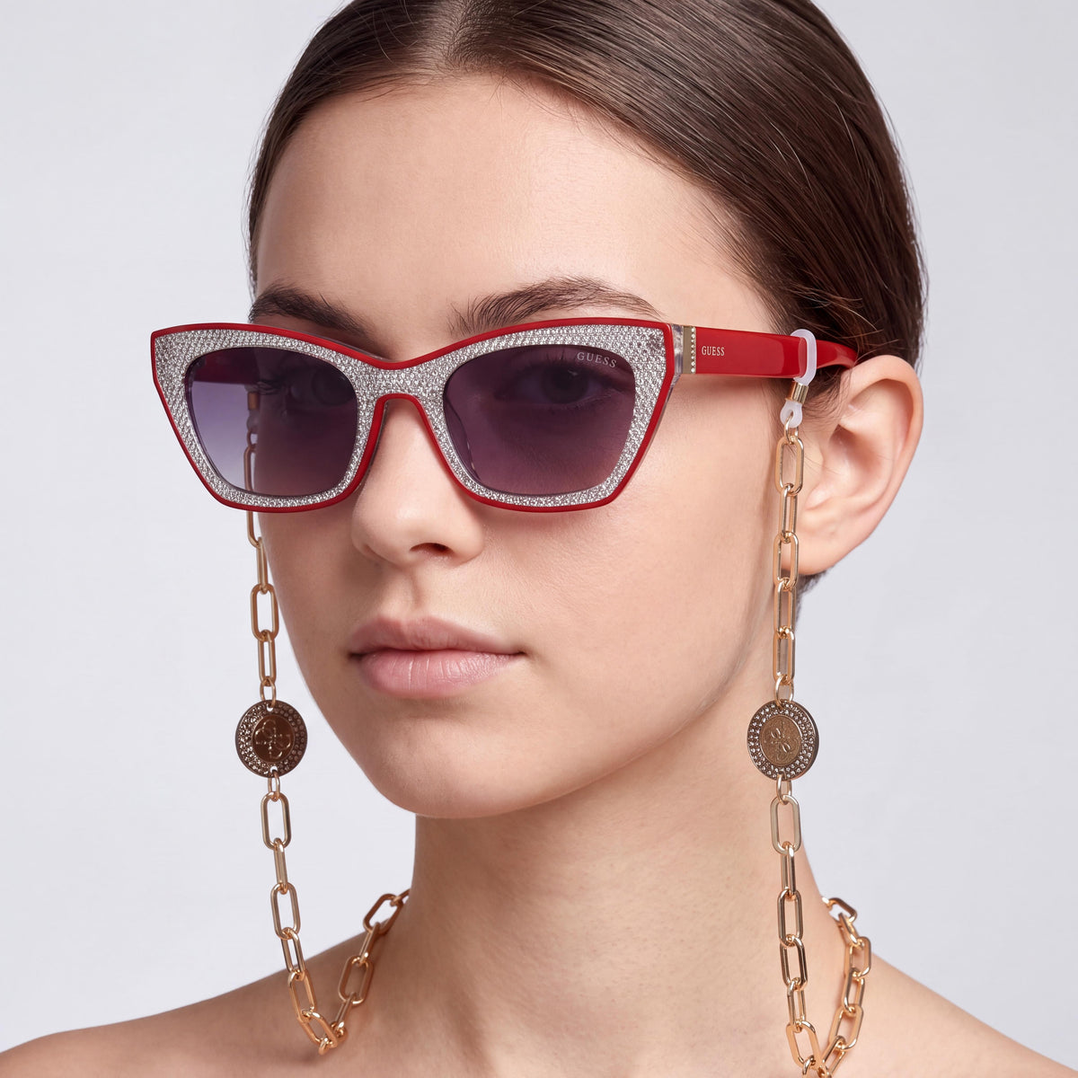 GUESS Casual Women's Bordeaux Gradient Smoke Plastic Frame UV Protection Sunglasses 53mm, Photo 3