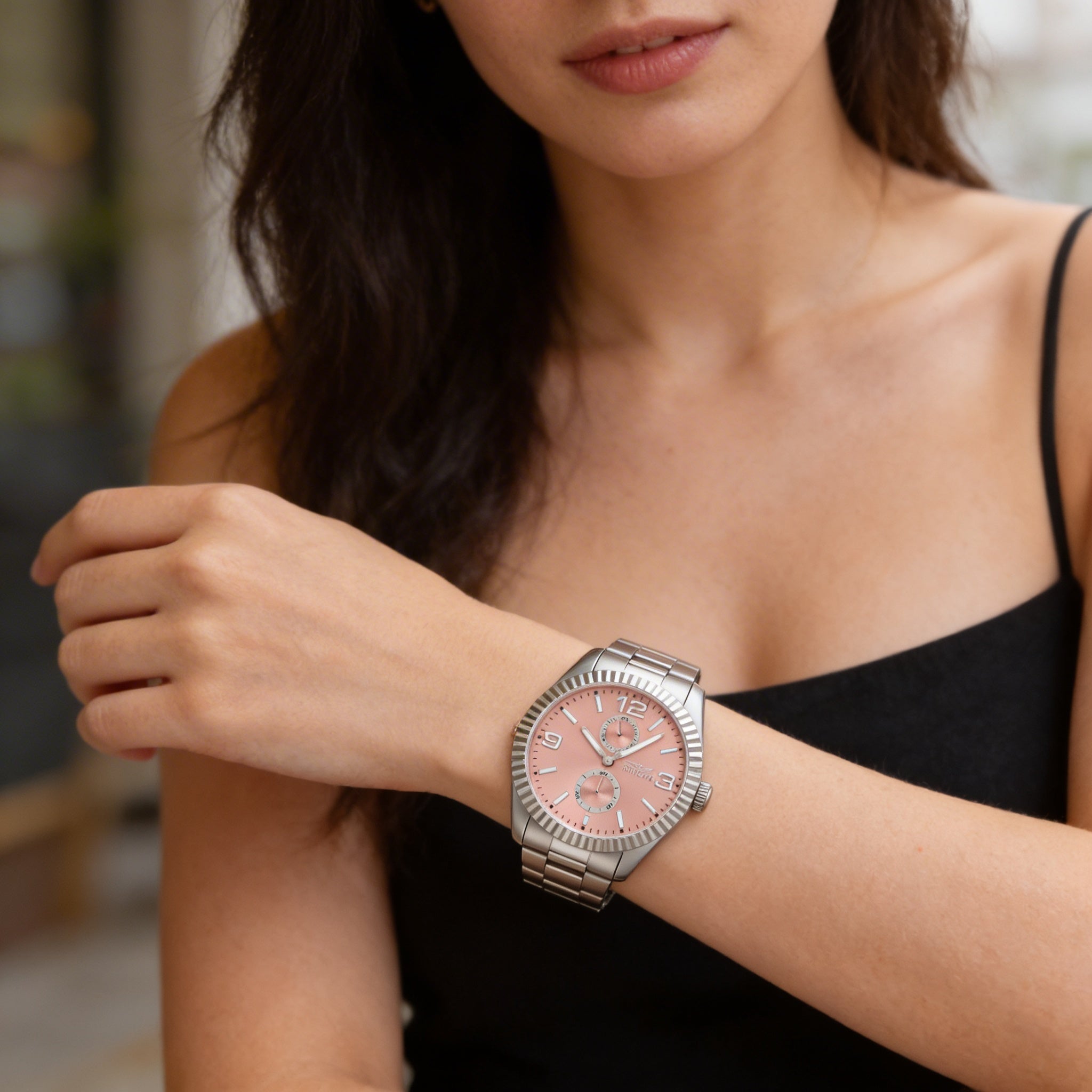 Invicta Specialty 49524 Unisex Quartz Stainless Steel Watch with Rose Gold Dial, 43mm, 5 ATM Water Resistant, Photo 5