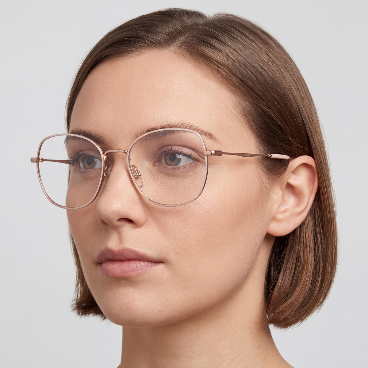 Gafas graduadas Levi's Lv 5023 de metal rosa para mujer - Tamaño 52 mm lente, 18 mm puente, 145 mm patilla, Photo 4