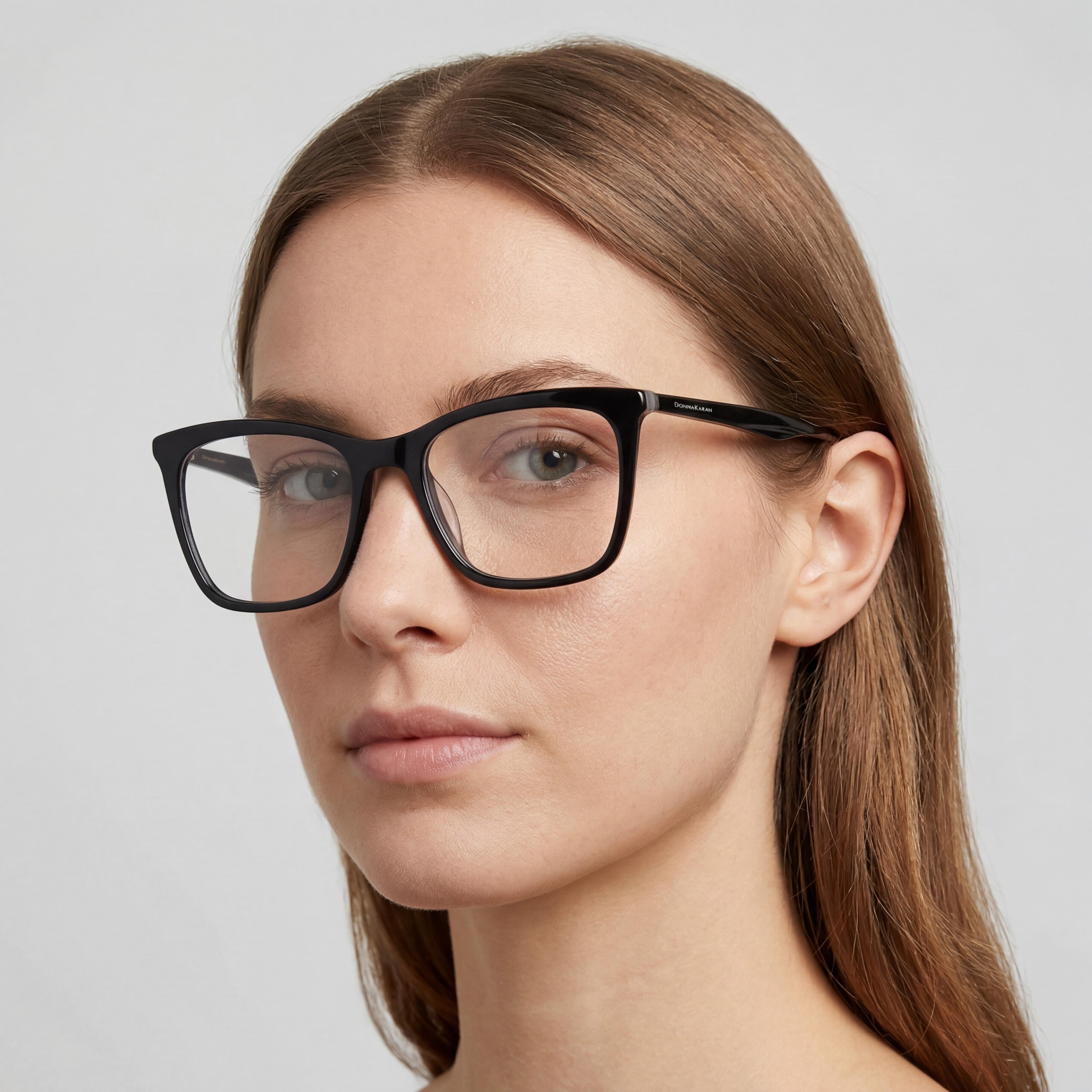Gafas de vista Donna Karan DO5001 para mujer, montura completa de acetato moderno, laminado carey gris negro, 52 mm, Photo 4