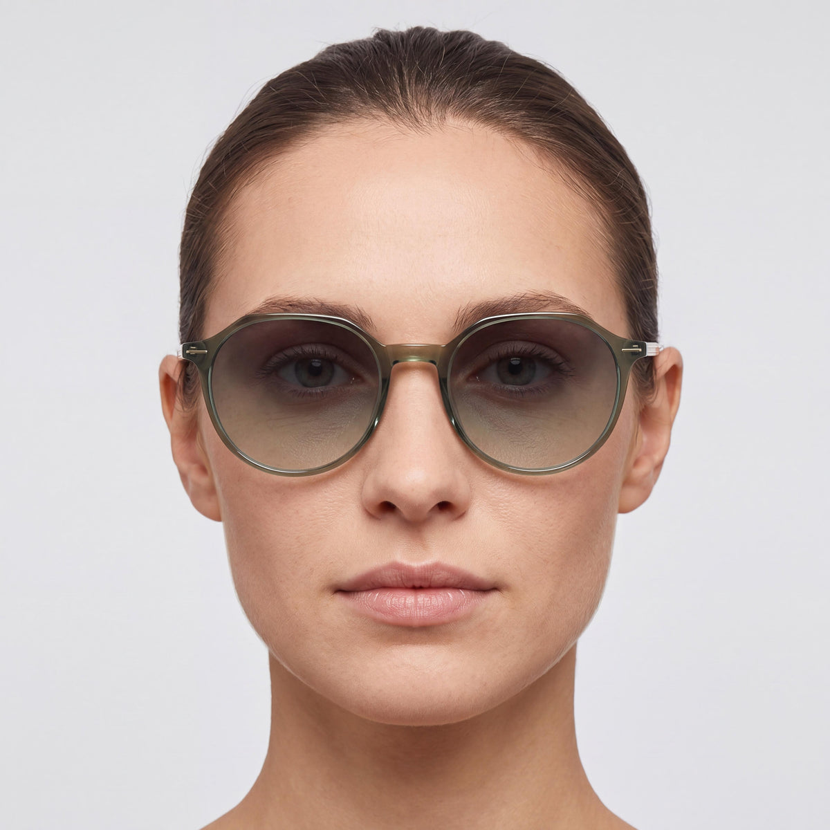 Hugo Boss Light & Minimal Women's Lightweight Acetate Green Grey UV Protected Sunglasses with Grey Green Lenses 51mm, Photo 4