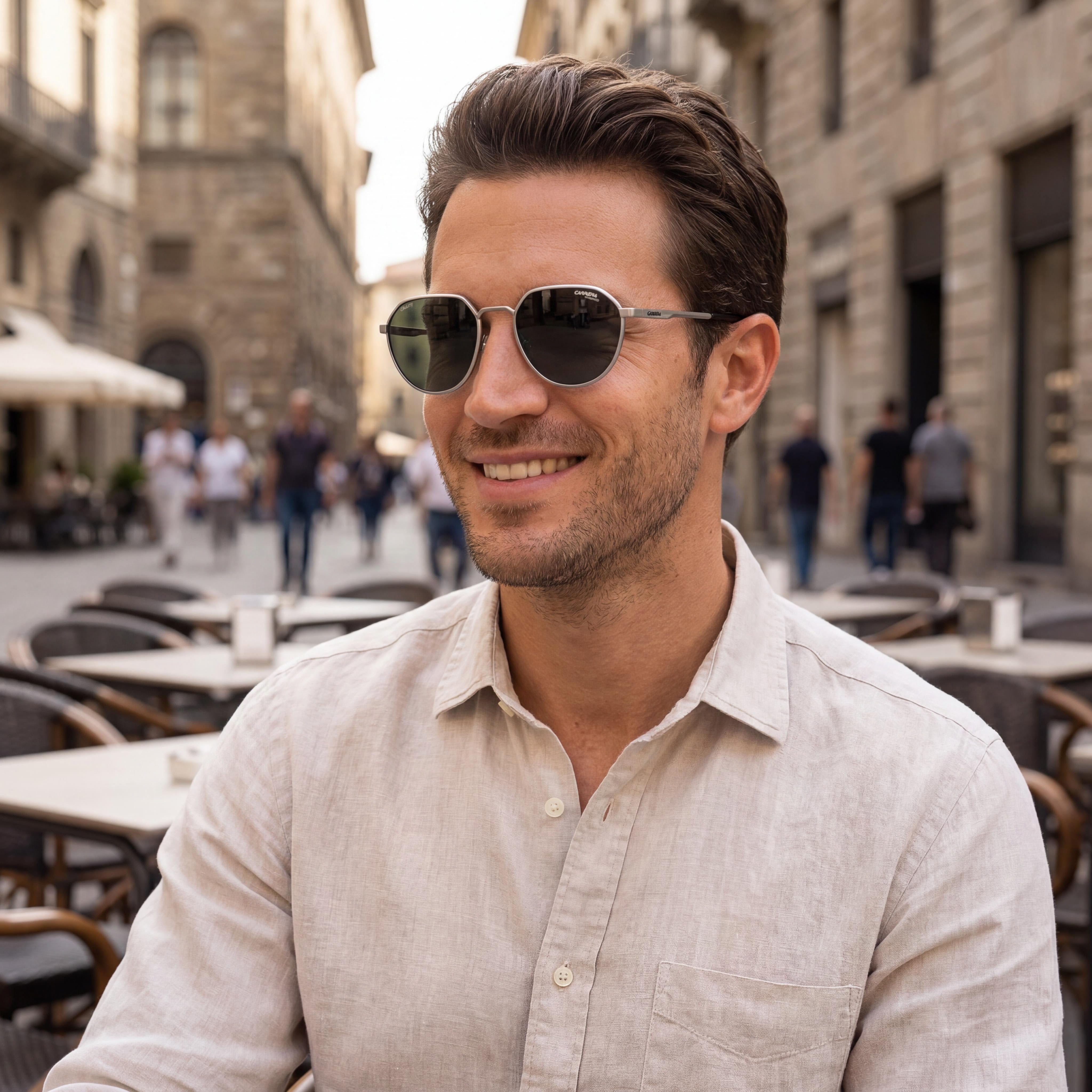 CARRERA DUCATI Men's Casual Sunglasses with Matte Palladium Metal Frame and Green Polarized Lenses 52mm, Photo 6