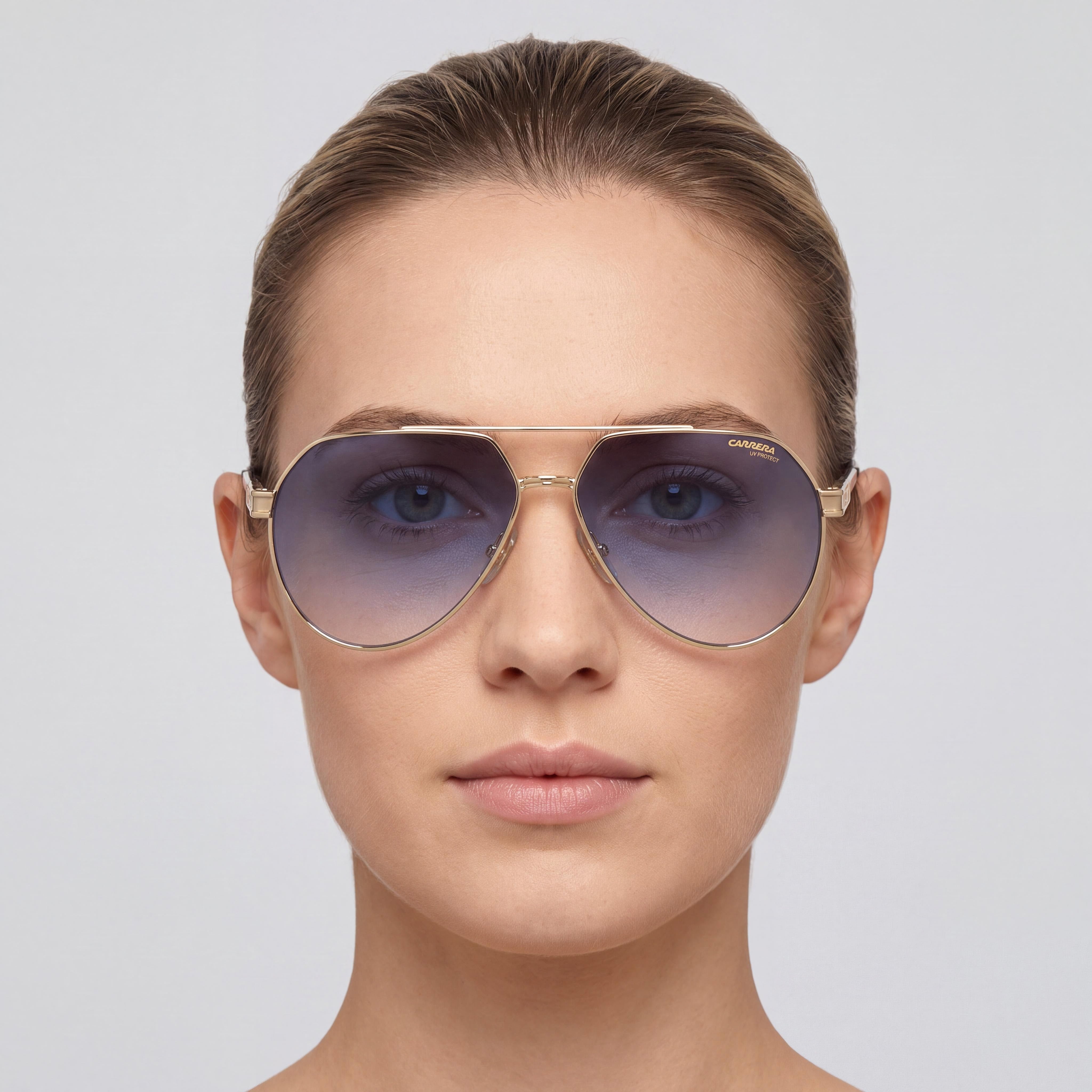 Carrera 1067/S Women's Gold Acetate Frame Smoke Lenses Non- 62mm Sunglasses, Photo 4