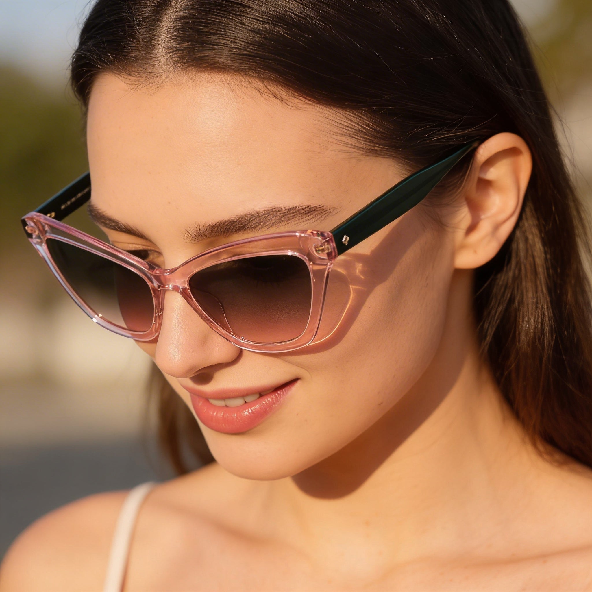 kate spade new york Sustainable Women's ECO ACETATE Pink Sunglasses with UV Protection, Green Pink Lenses, 54mm, Photo 4