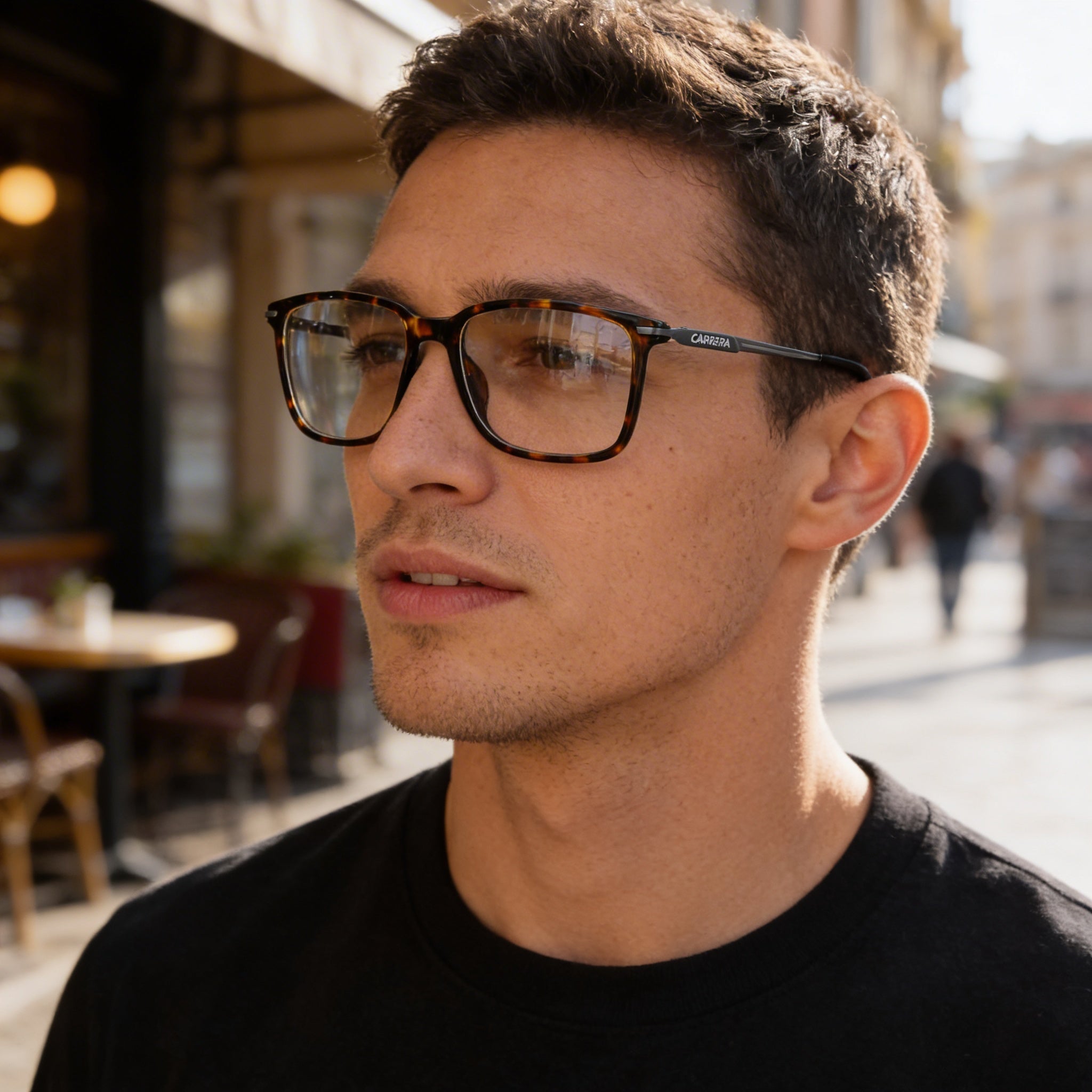 Carrera Men's CARRERA 8897 Square Light Acetate Havana Demo Clear Eyeglasses 55-17-140, Photo 5