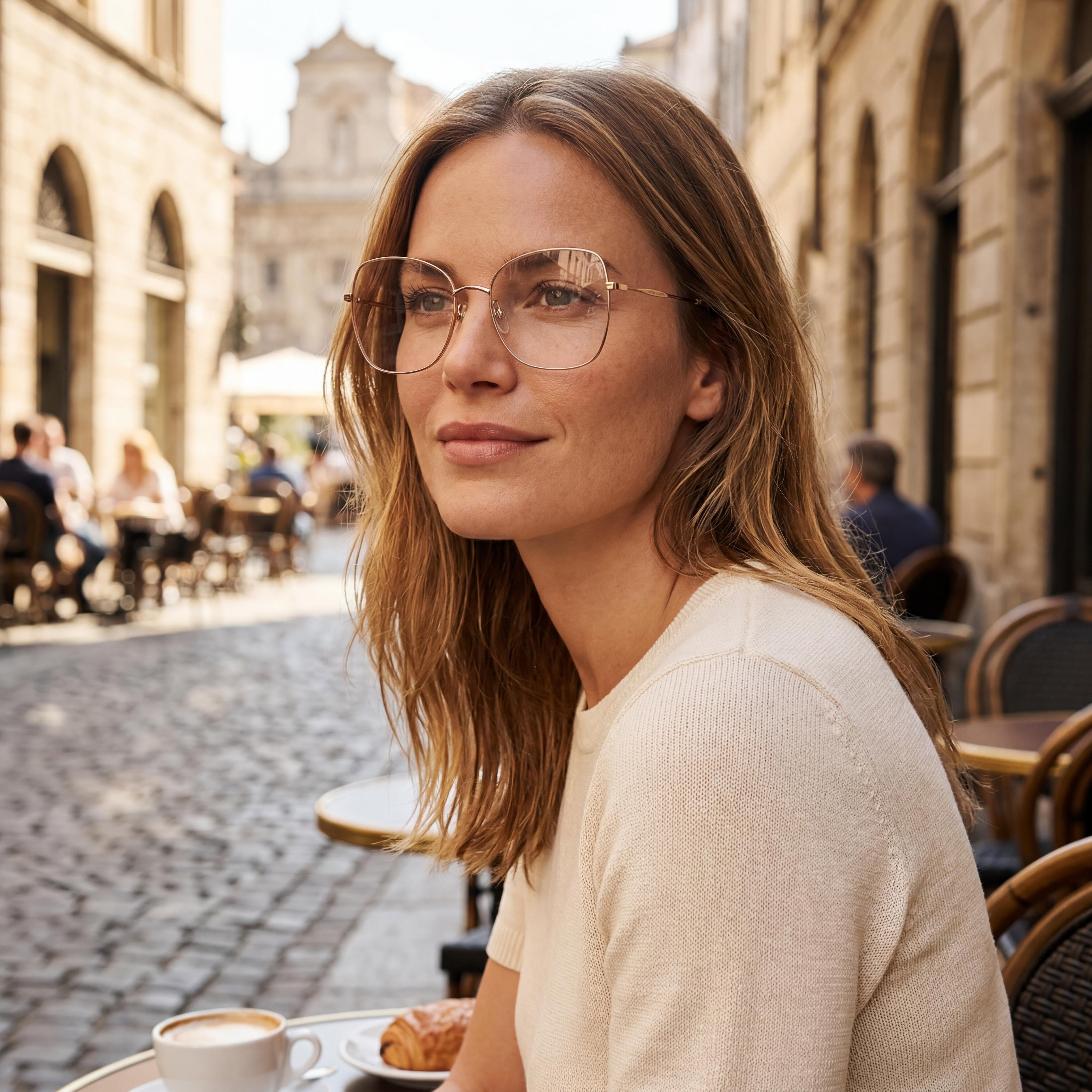 Gafas de sol Marc Jacobs Modern para mujer, montura de metal oro cobrizo, lentes de policarbonato no polarizadas, 55 mm, Photo 6