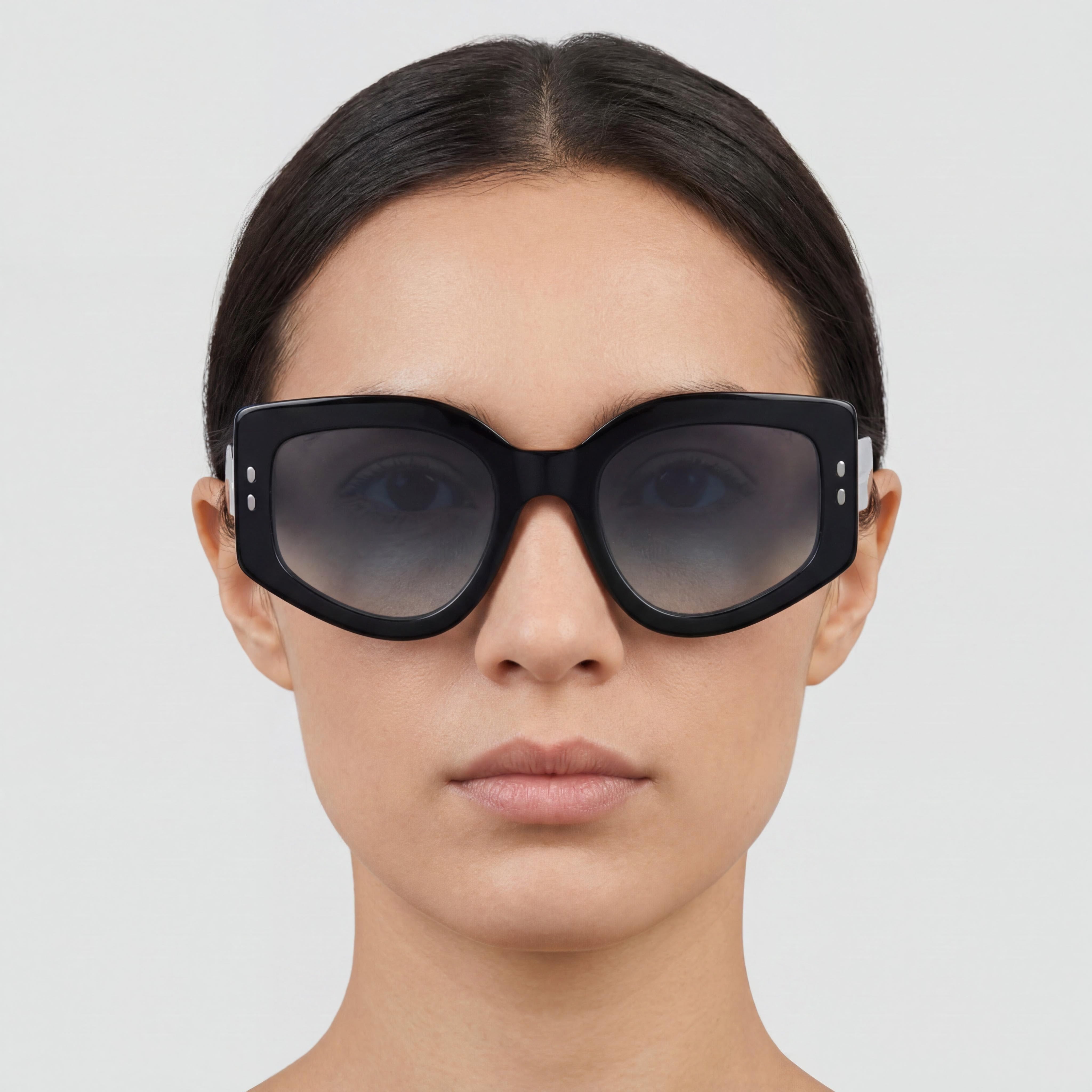 Gafas de sol Isabel Marant de acetato a la moda para mujer, montura gris de acetato, lentes de policarbonato, no polarizadas, 54 mm, Photo 5