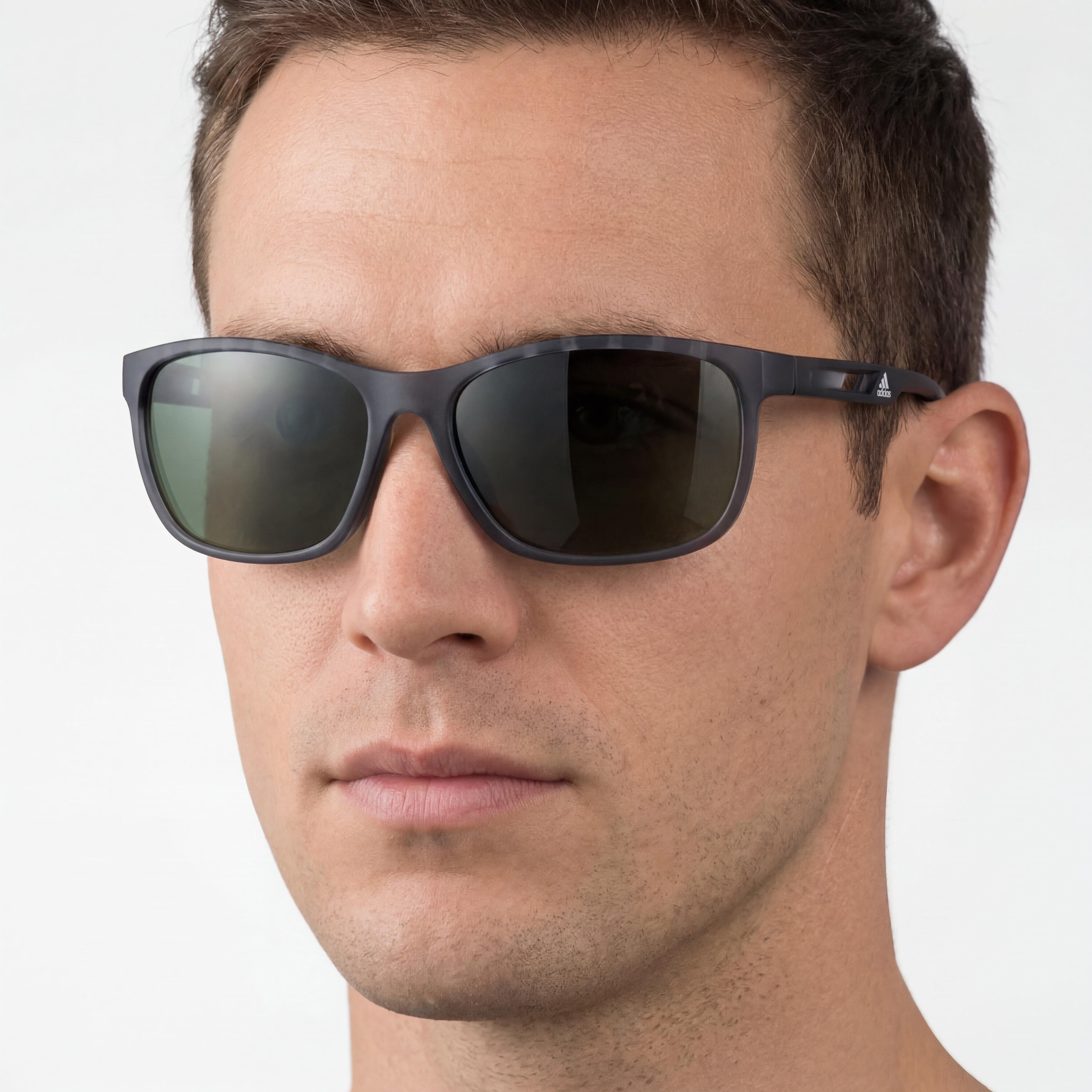 Gafas de sol Adidas Classic para hombre, montura de plástico gris y verde, lente verde 62mm, Photo 5