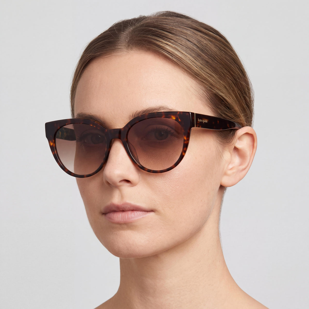 Montura óptica casual para mujer Zelda de kate spade new york en acetato con lentes no polarizadas, Habana multicolor, 50-17-140, Photo 4