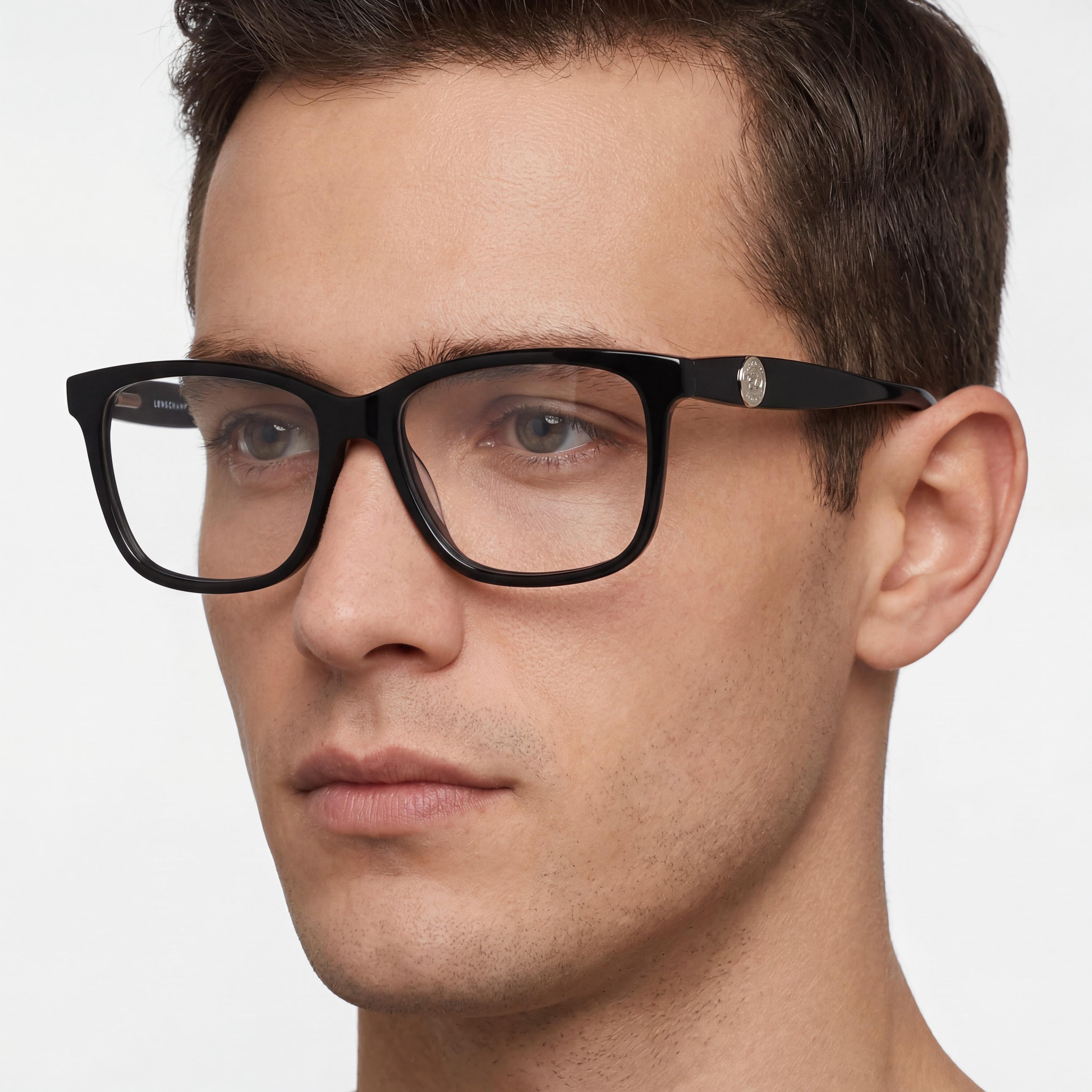 Longchamp Casual LO2716 Men's Black Square Plastic Frame Demo Optical Eyeglasses 54-15-140mm, Photo 5
