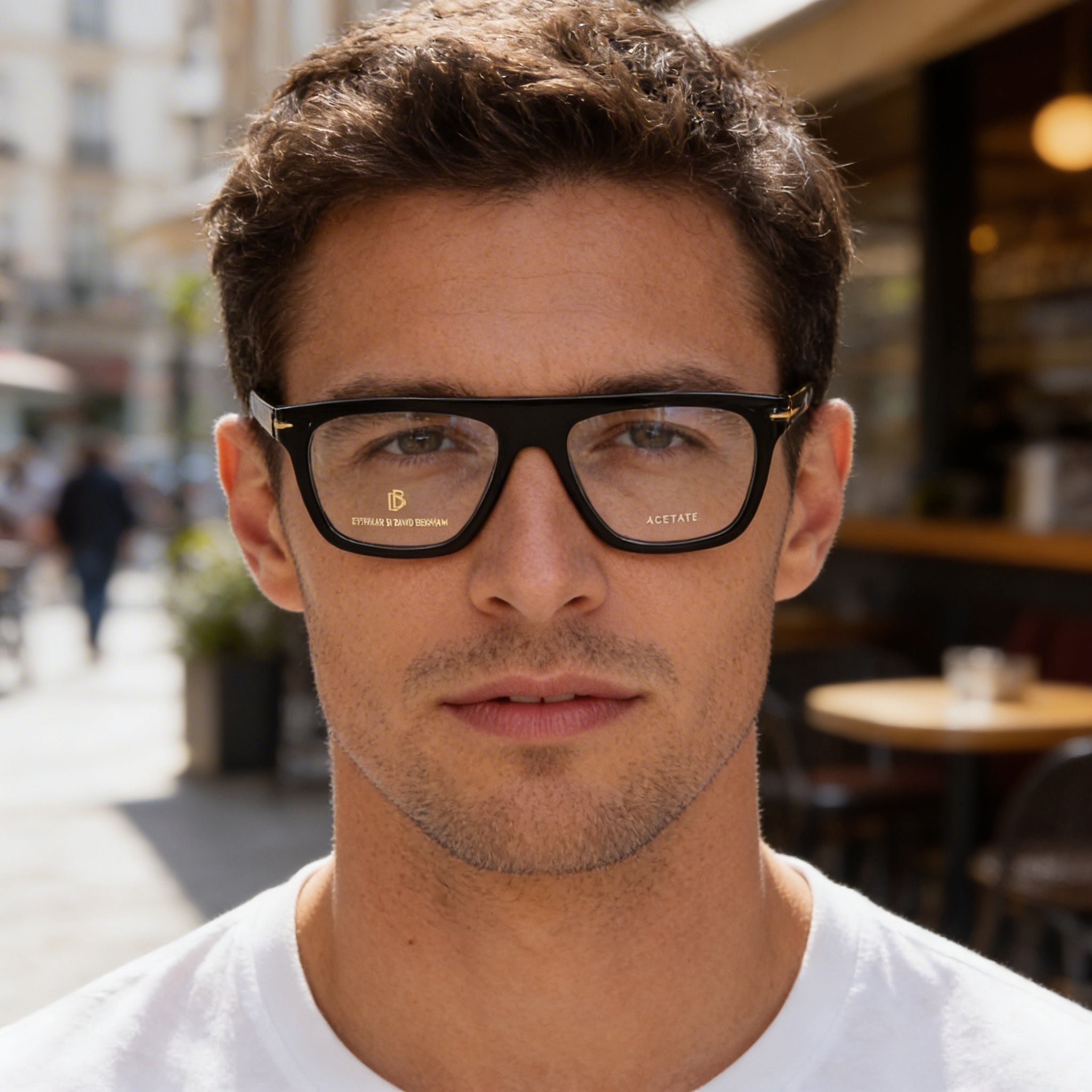 David Beckham Db 7096 Men's Modern Style Acetate Frame Sunglasses with Polycarbonate Lenses, Black, 53mm, Photo 4