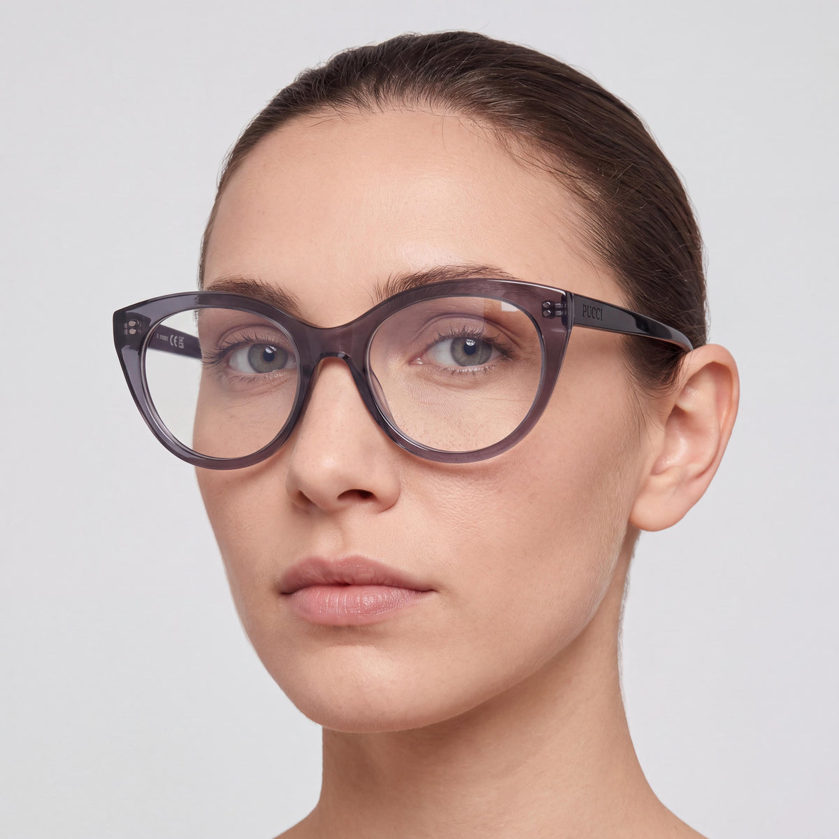Gafas graduadas para mujer Emilio Pucci MODERNO, montura monocolor negra, lentes de plástico negras, tamaño 51-19-140, Photo 3