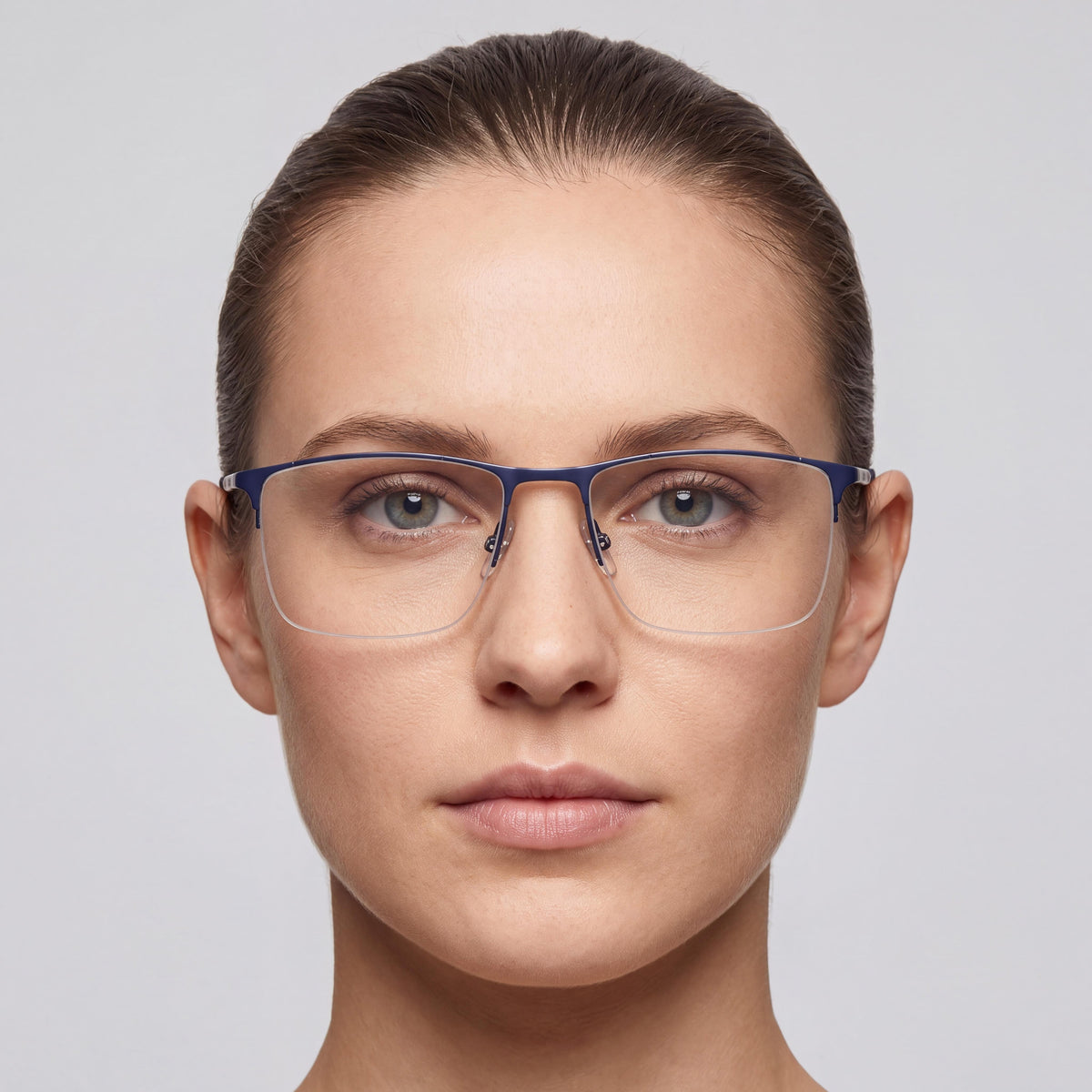 Gafas graduadas clásicas para mujer Carrera 8906 con montura de acero inoxidable en azul mate y lentes de policarbonato 57-19-145mm, Photo 3