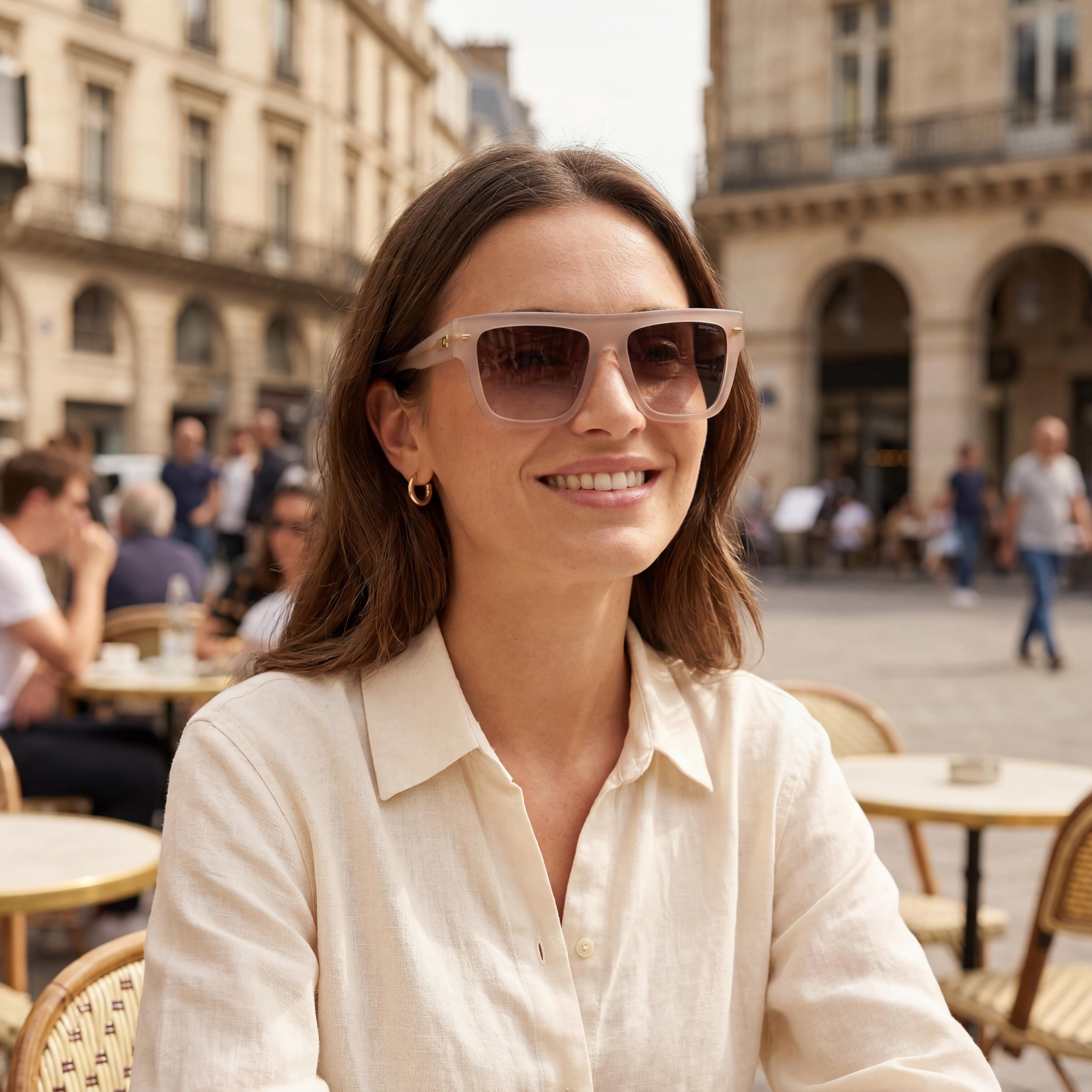 Carrera 3016/S Women's Nude Plastic Sunglasses with UV Protection and Brown Shaded Lenses 55mm, Photo 5