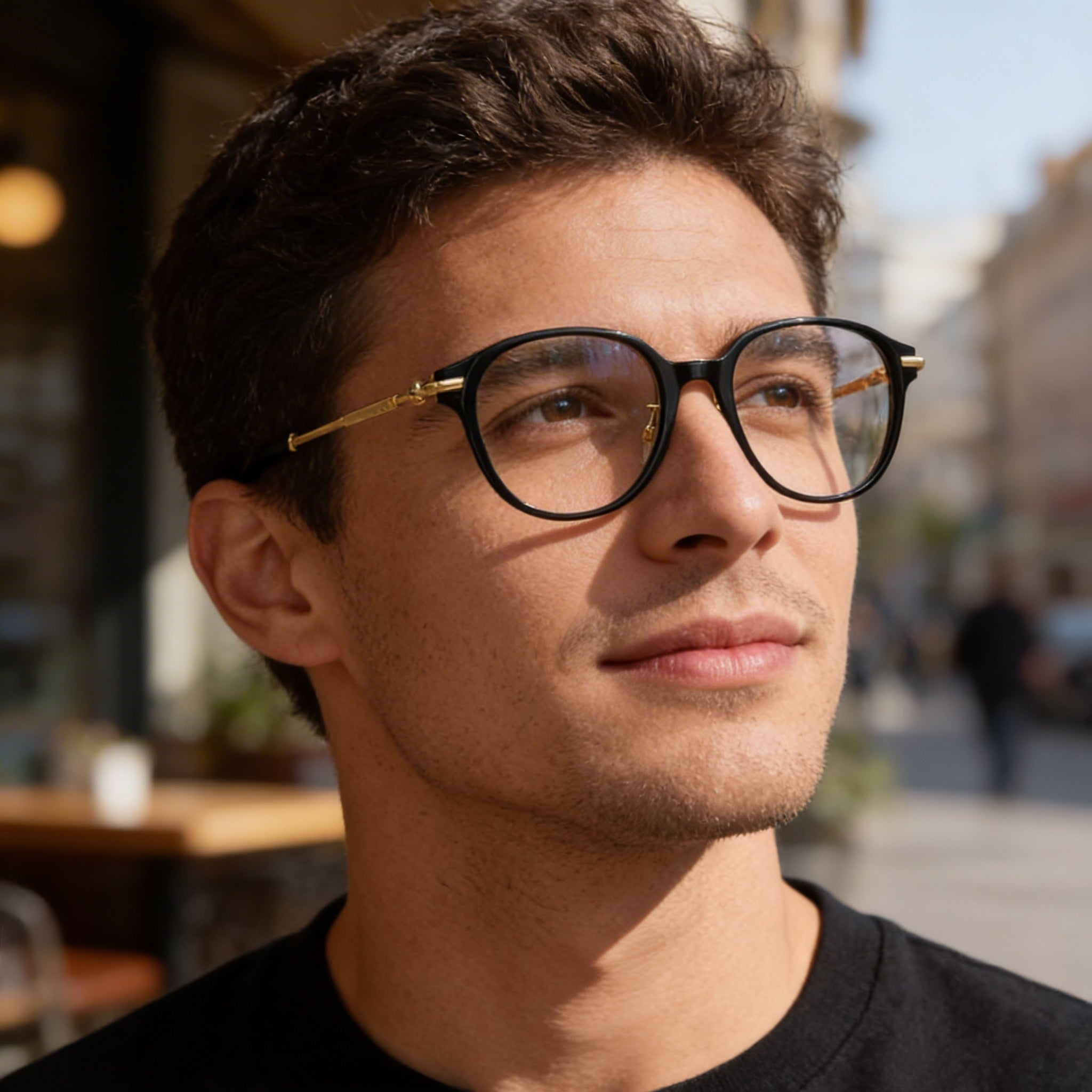 Gafas de sol BURBERRY Be 2412d para hombre con montura de acetato negro y lentes de policarbonato transparente, tamaño 52 mm, Photo 5