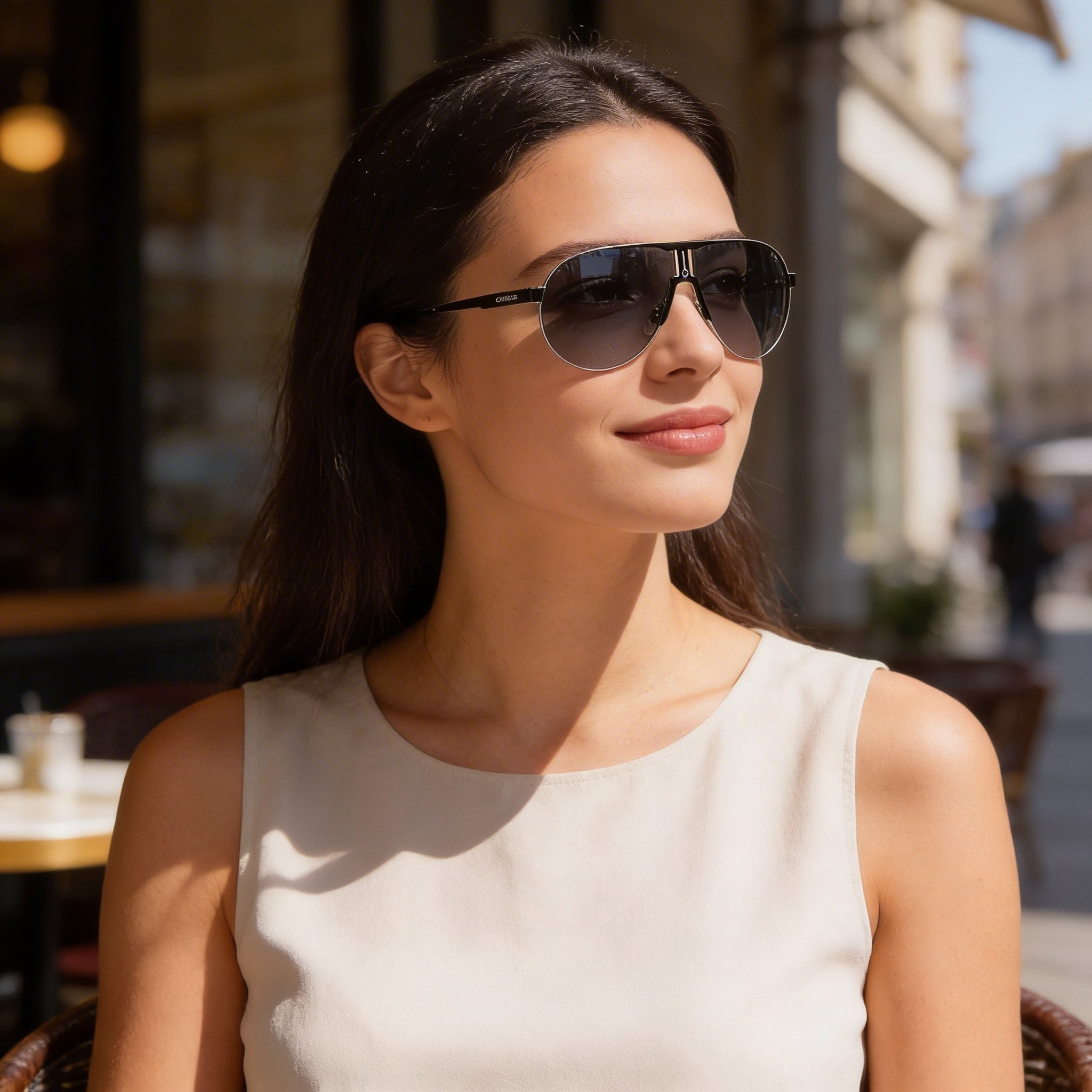 Carrera Ca1005/S Unisex Stainless Steel Ruthenium Black Matte Black Gradient Gray Blue Pilot UV Sunglasses 66mm, Photo 4